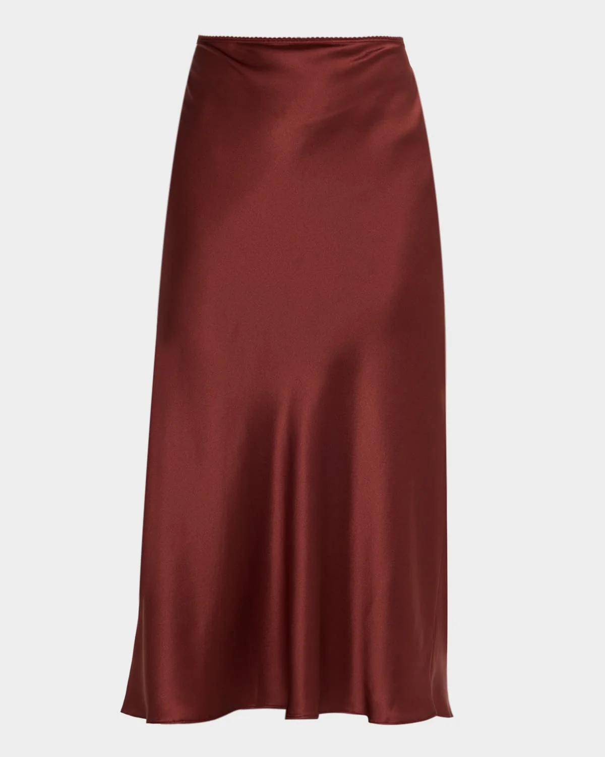 Miranda Scallop Bias-Cut Silk Skirt - 1