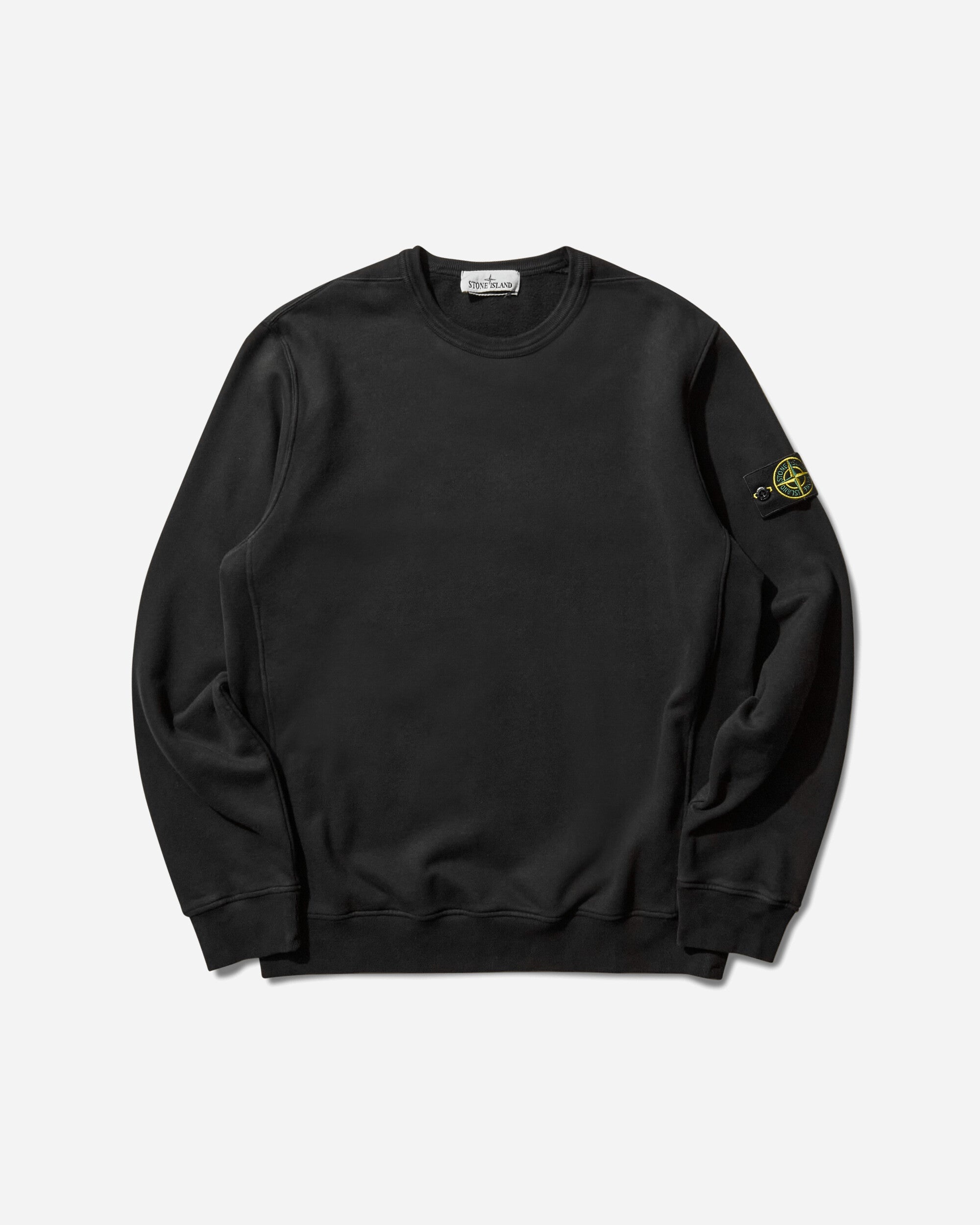 Men's Garment Dyed Crewneck Sweatshirt Black - 1