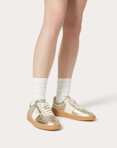 Valentino UPVILLAGE SNEAKER IN LAMINATED CALFSKIN WITH NAPPA CALFSKIN LEATHER BAND outlook