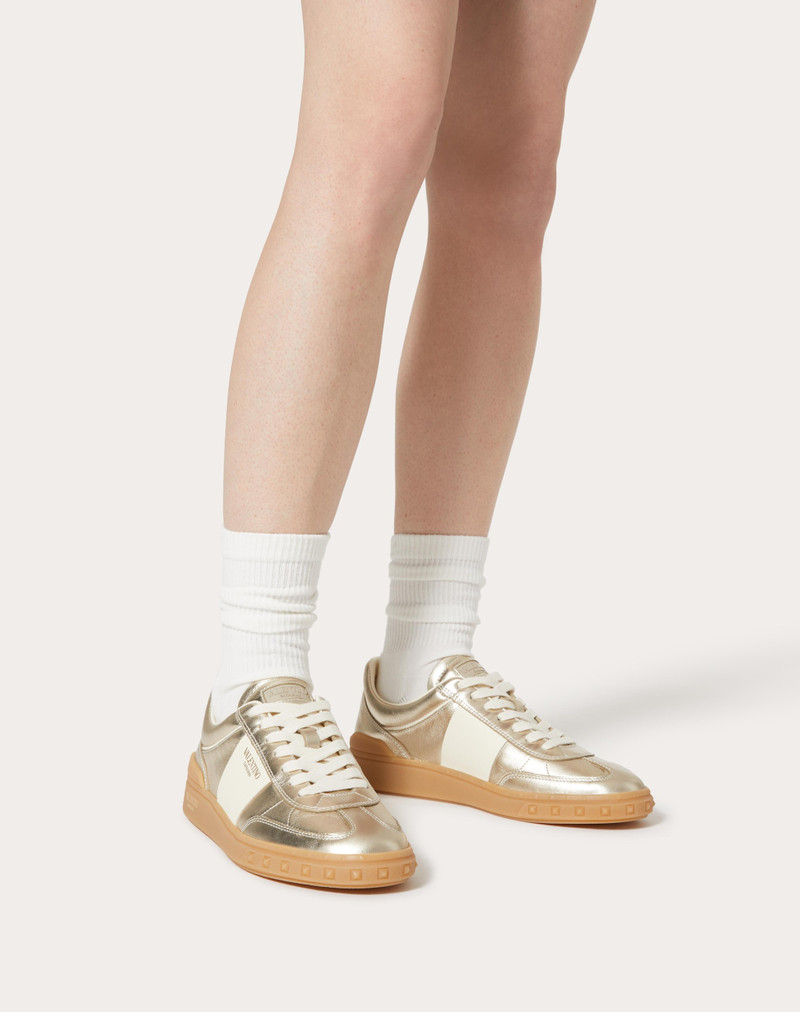 Valentino UPVILLAGE TRAINER IN LAMINATED CALFSKIN WITH NAPPA CALFSKIN LEATHER BAND outlook