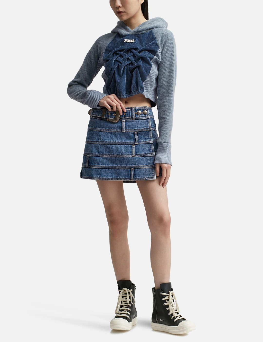 ■ANDERSSON BELL■ New Dua Multi Waist Denim Skirt apa713wLI Dua multi waist denim mini skirt - Andersson Bell - Women