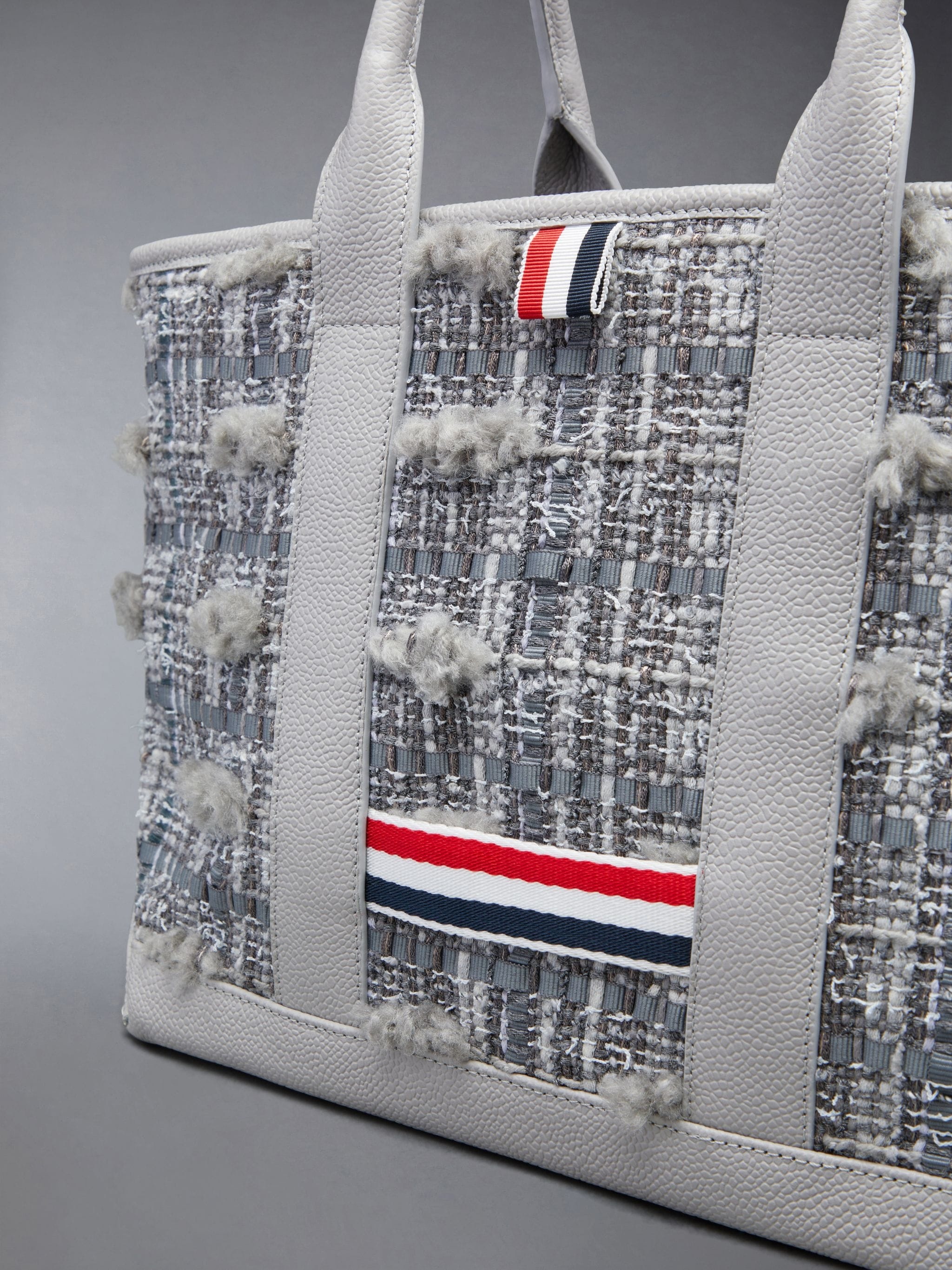 RWB-stripe mélange tote bag - 6