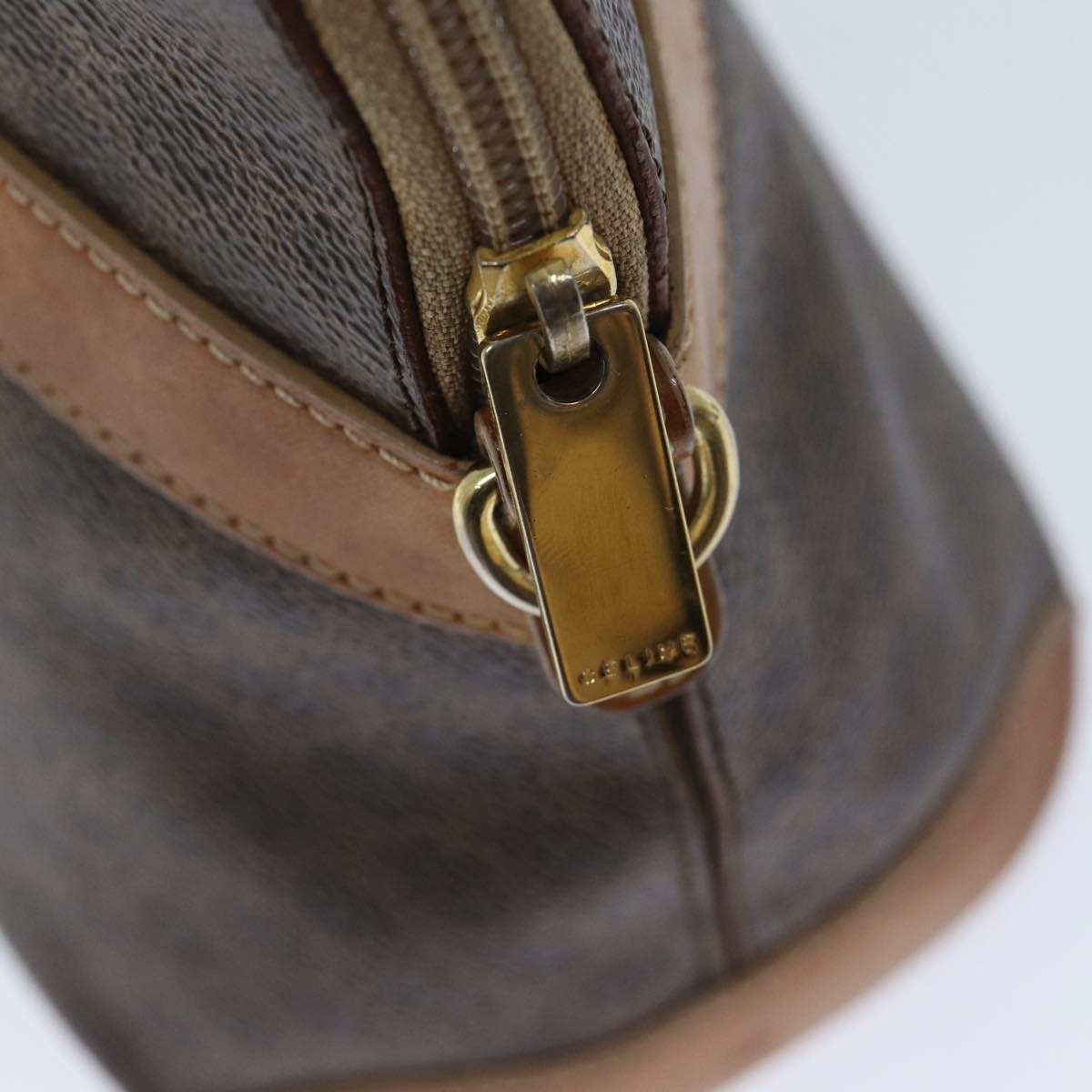 CELINE Macadam Canvas Hand Bag Pvc Brown - 10