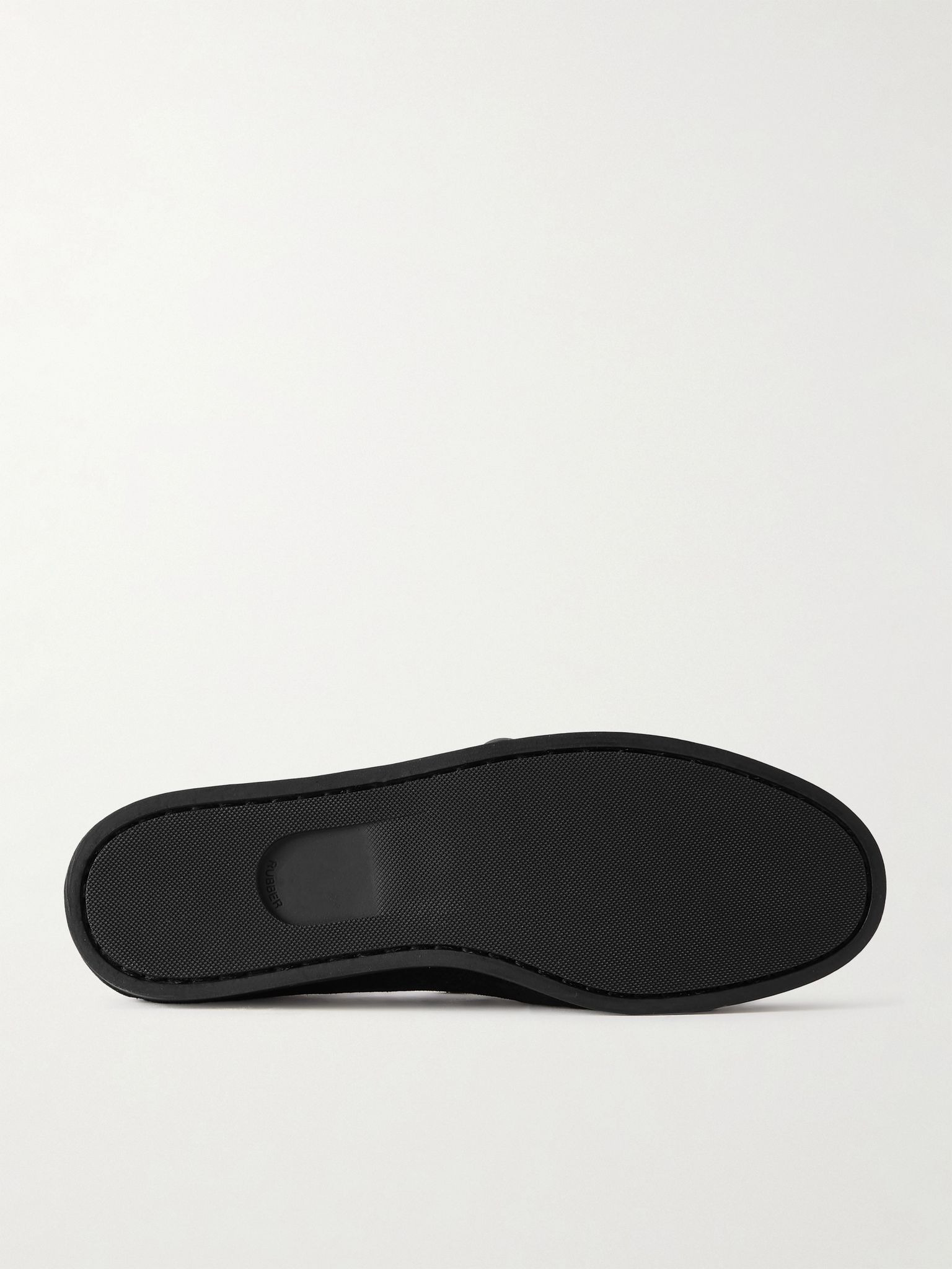 Suede Boat Shoes Black - 3