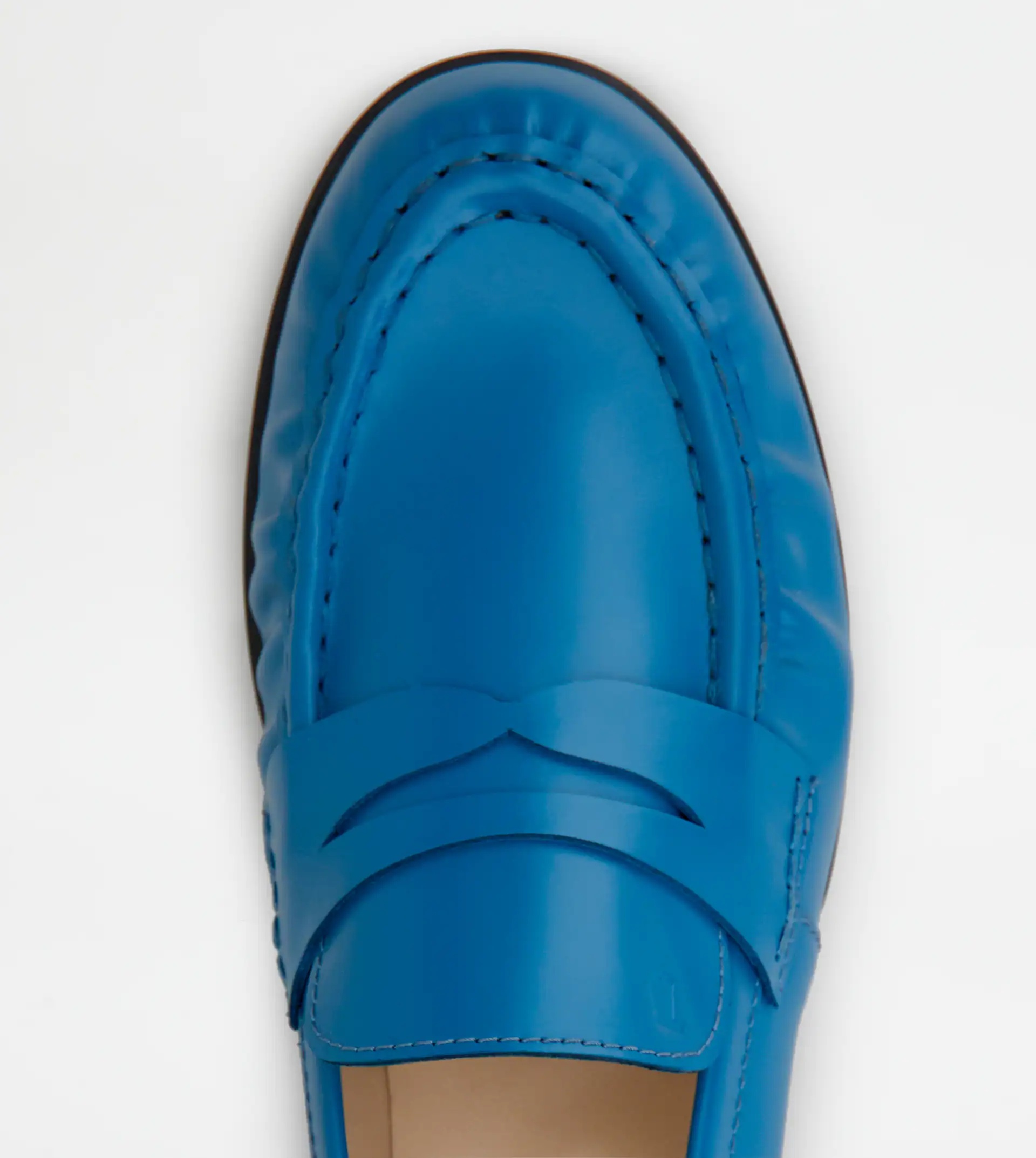 LOAFERS IN LEATHER - BLUE - 4