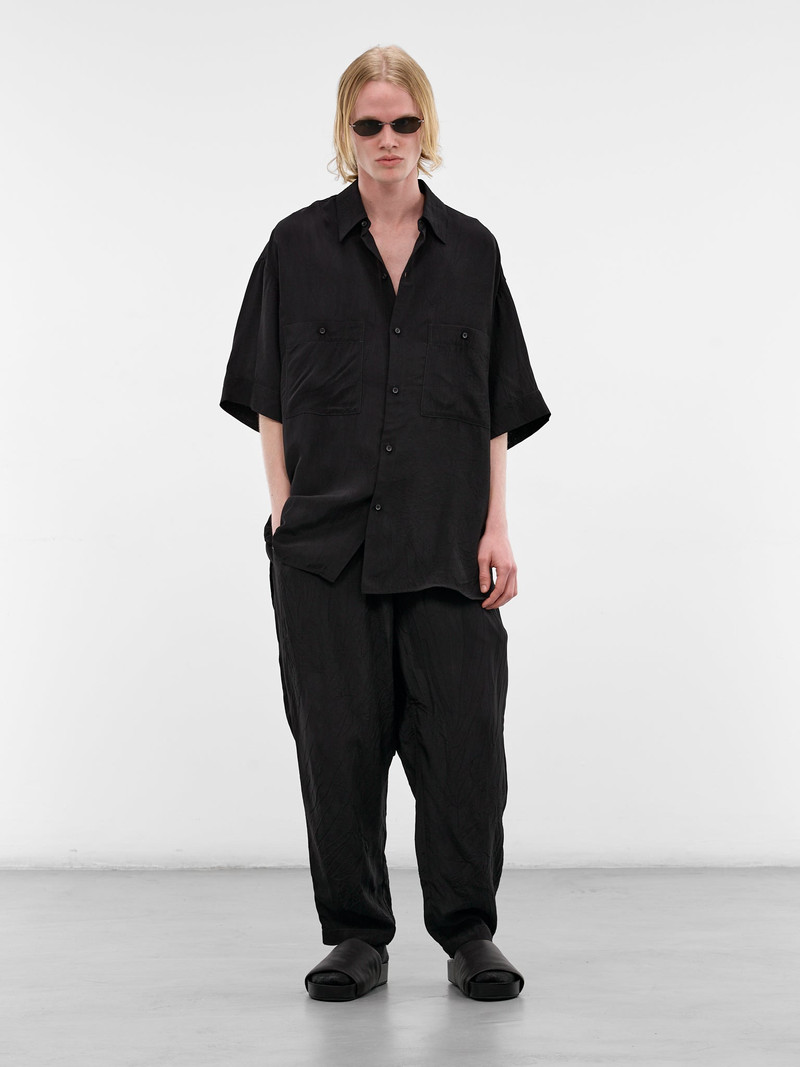 UMA WANG Black Relaxed Pajama Pants outlook