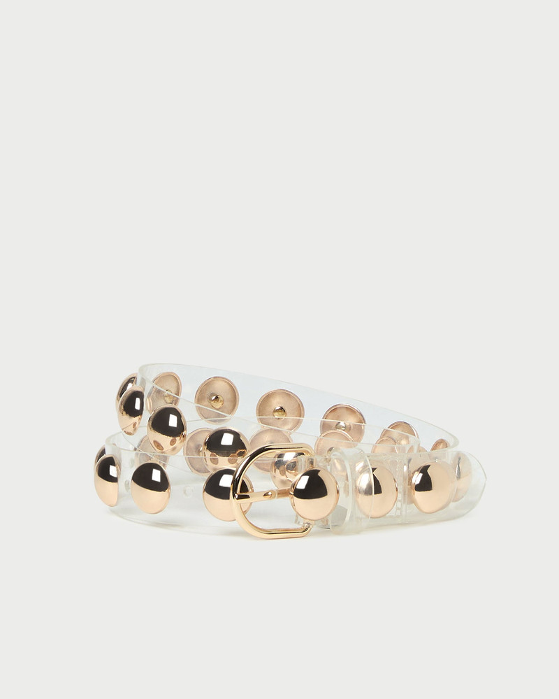 Issa Clear/Champagne Studded Belt 1