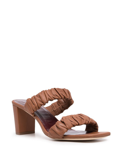 STAUD Frankie ruched-strap sandals outlook