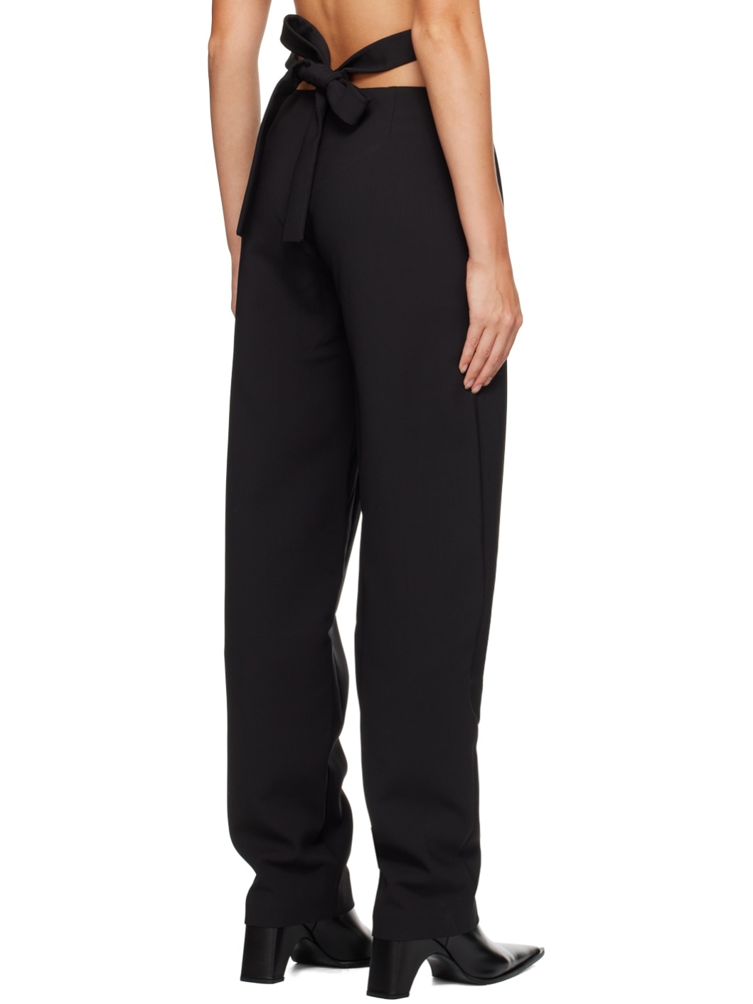 Black Y Front Trousers - 3