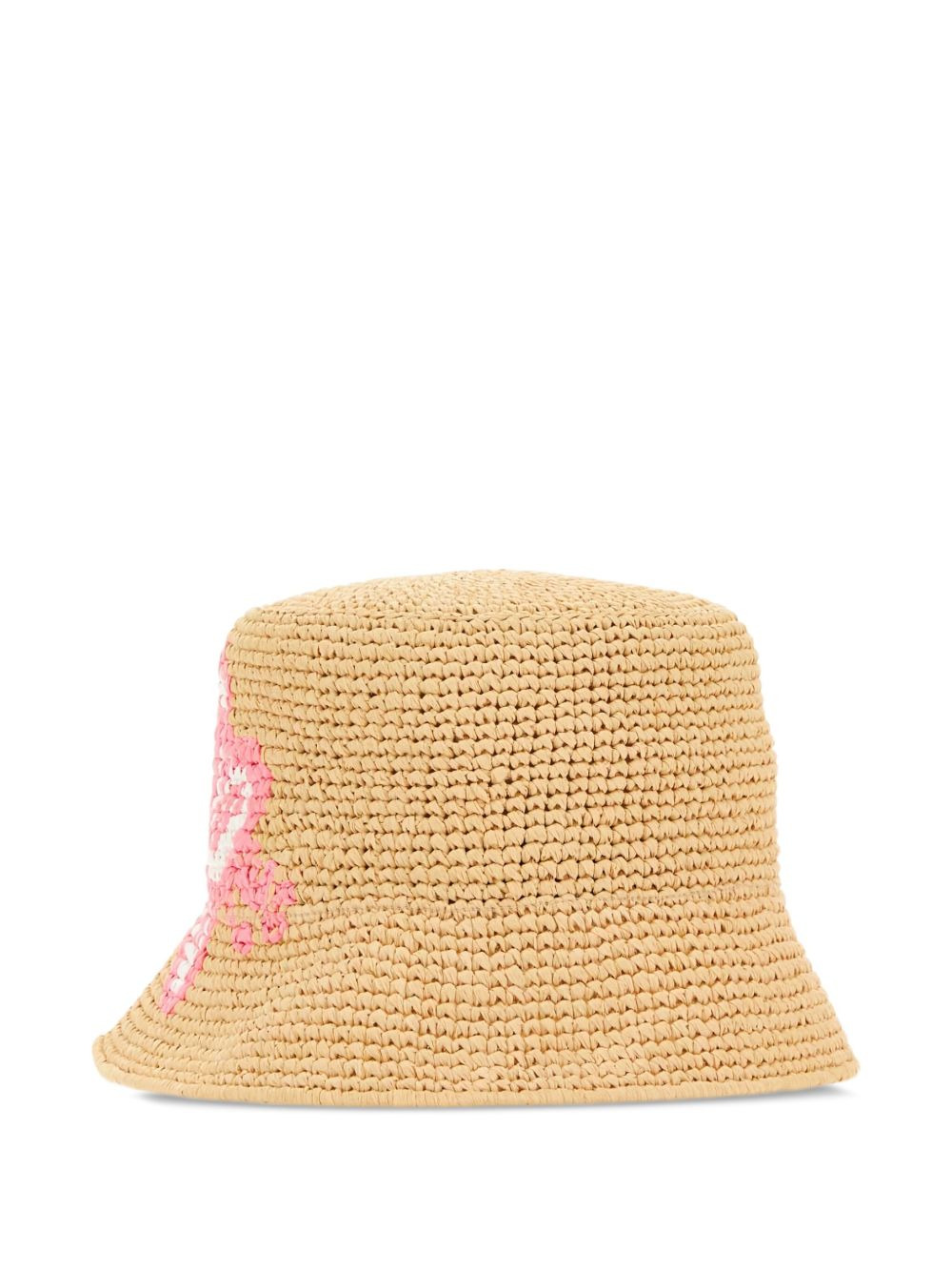 crochet floral-embroidery bucket hat - 2