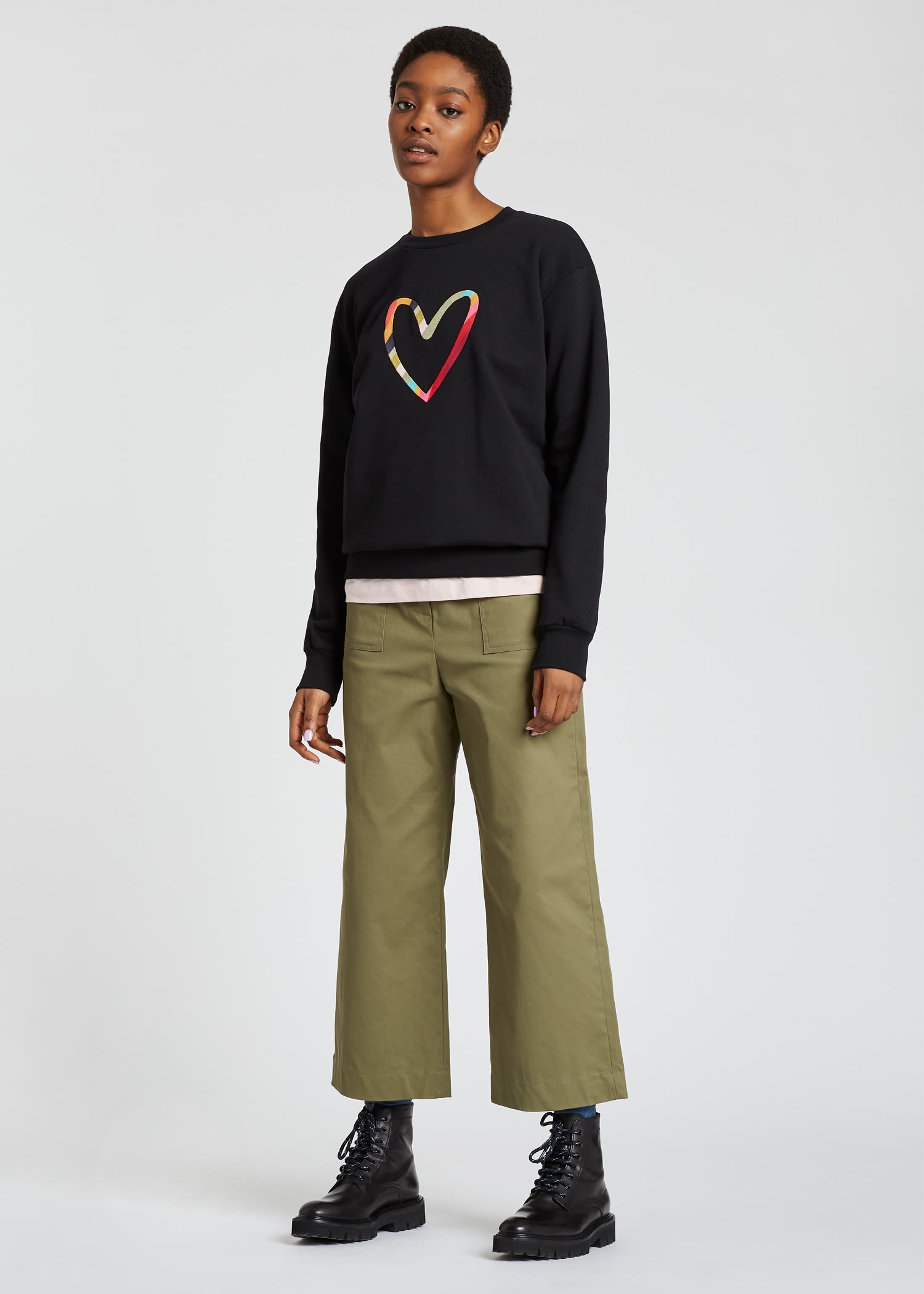Embroidered 'Swirl Heart' Sweatshirt - 5