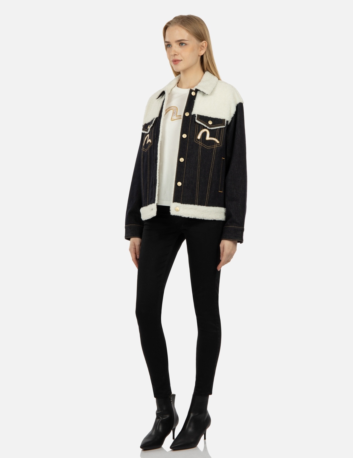 SHERPA BLOCKING DENIM JACKET - 3