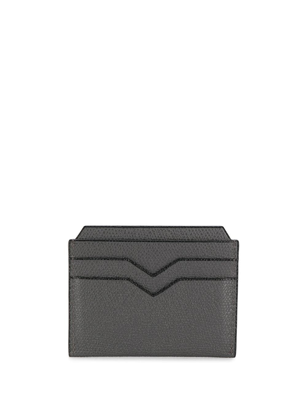 textured leather cardholder - 2