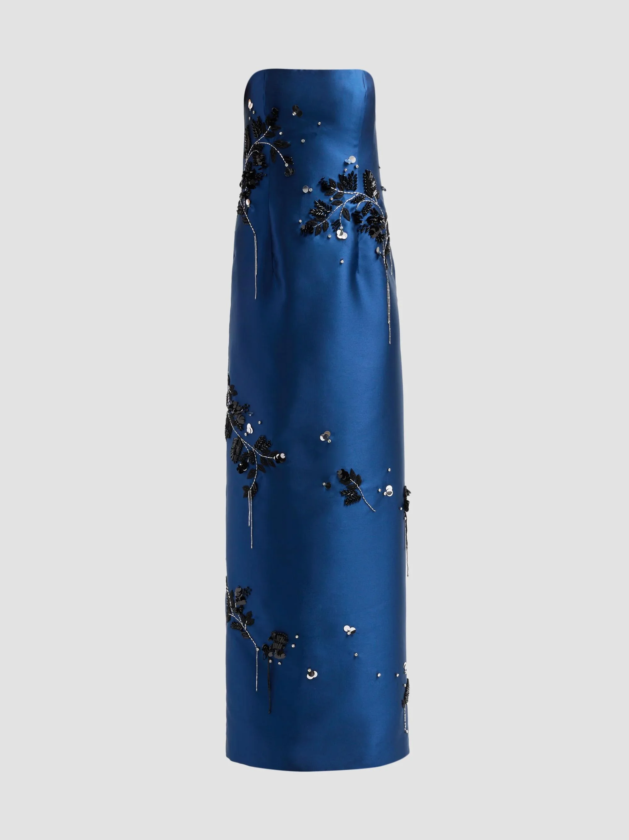 Women's Zirelle Embellished Satin Strapless Column Gown - Ink - 1