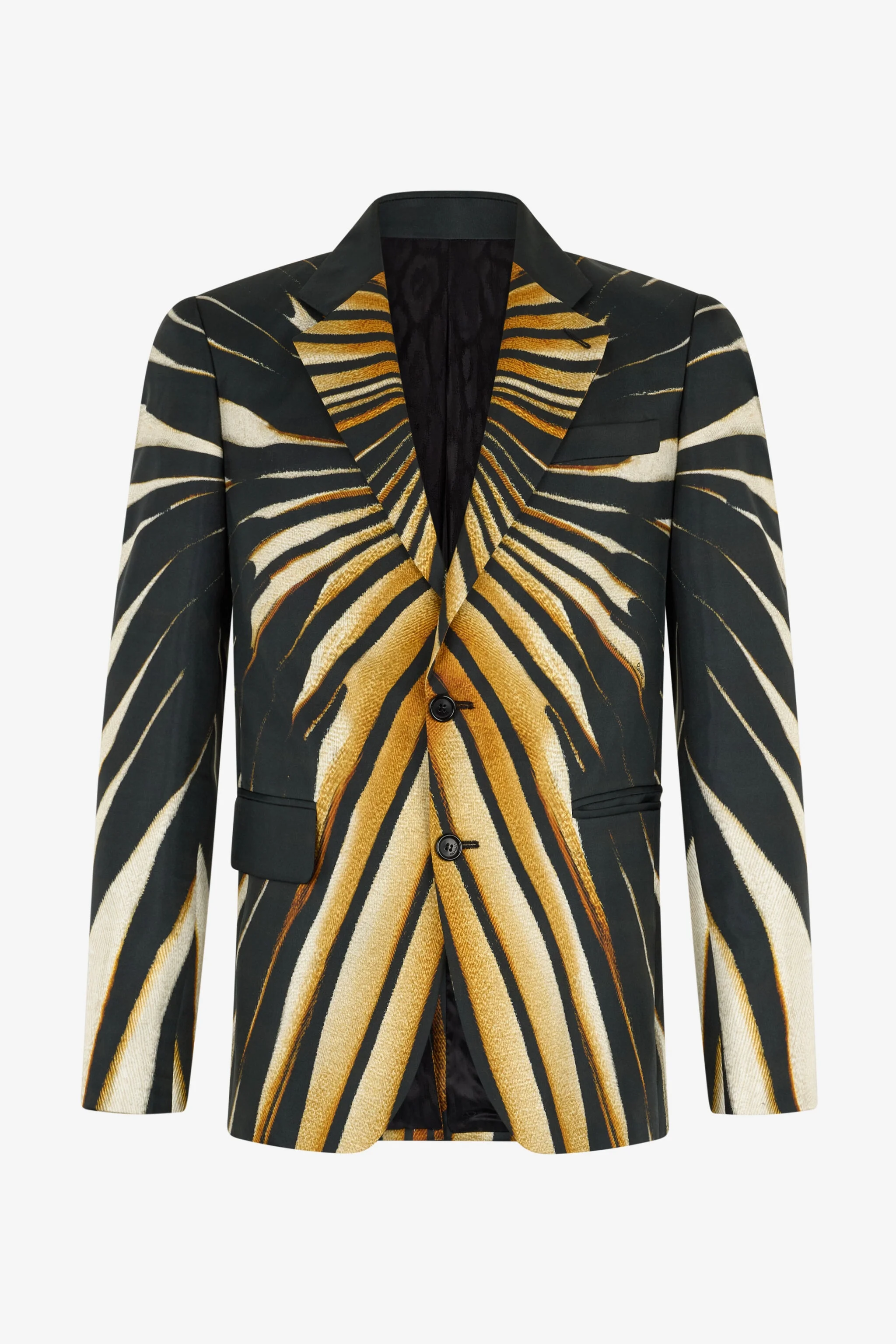 Single-breasted blazer with Ray of Gold print - 1