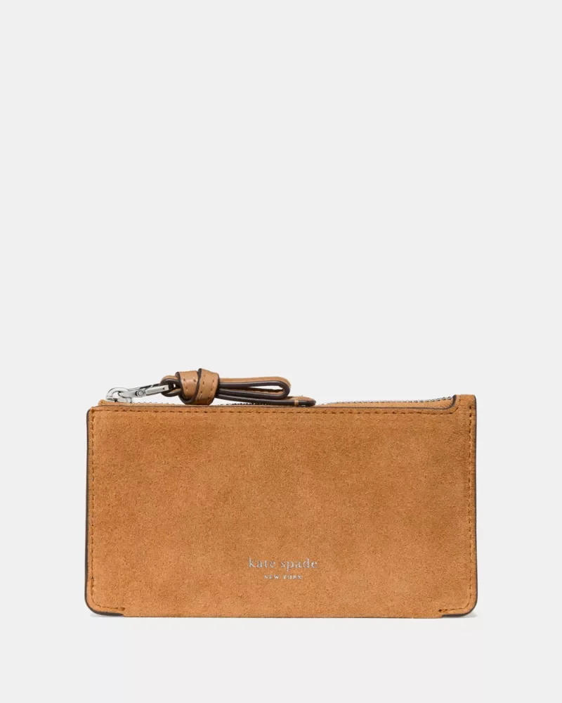 Loop Suede Zip Card Case - 1