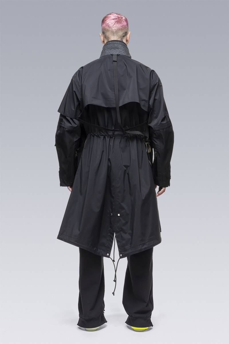 SAC-J2760 sacai / ACRONYM Trench Coat Black 5