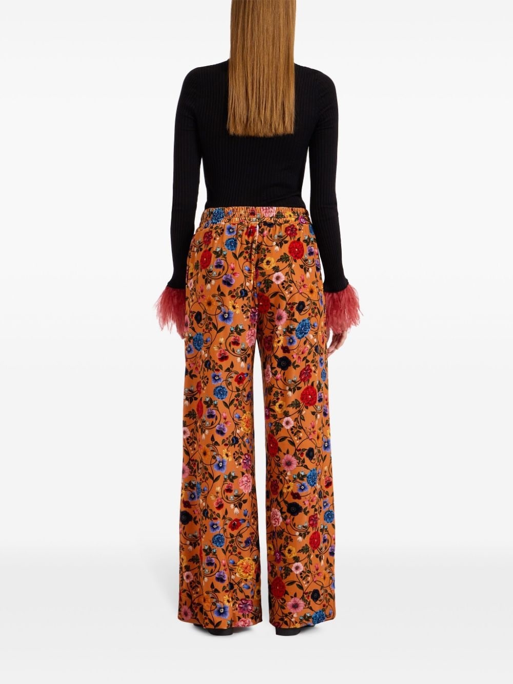 floral-print palazzo pants - 3