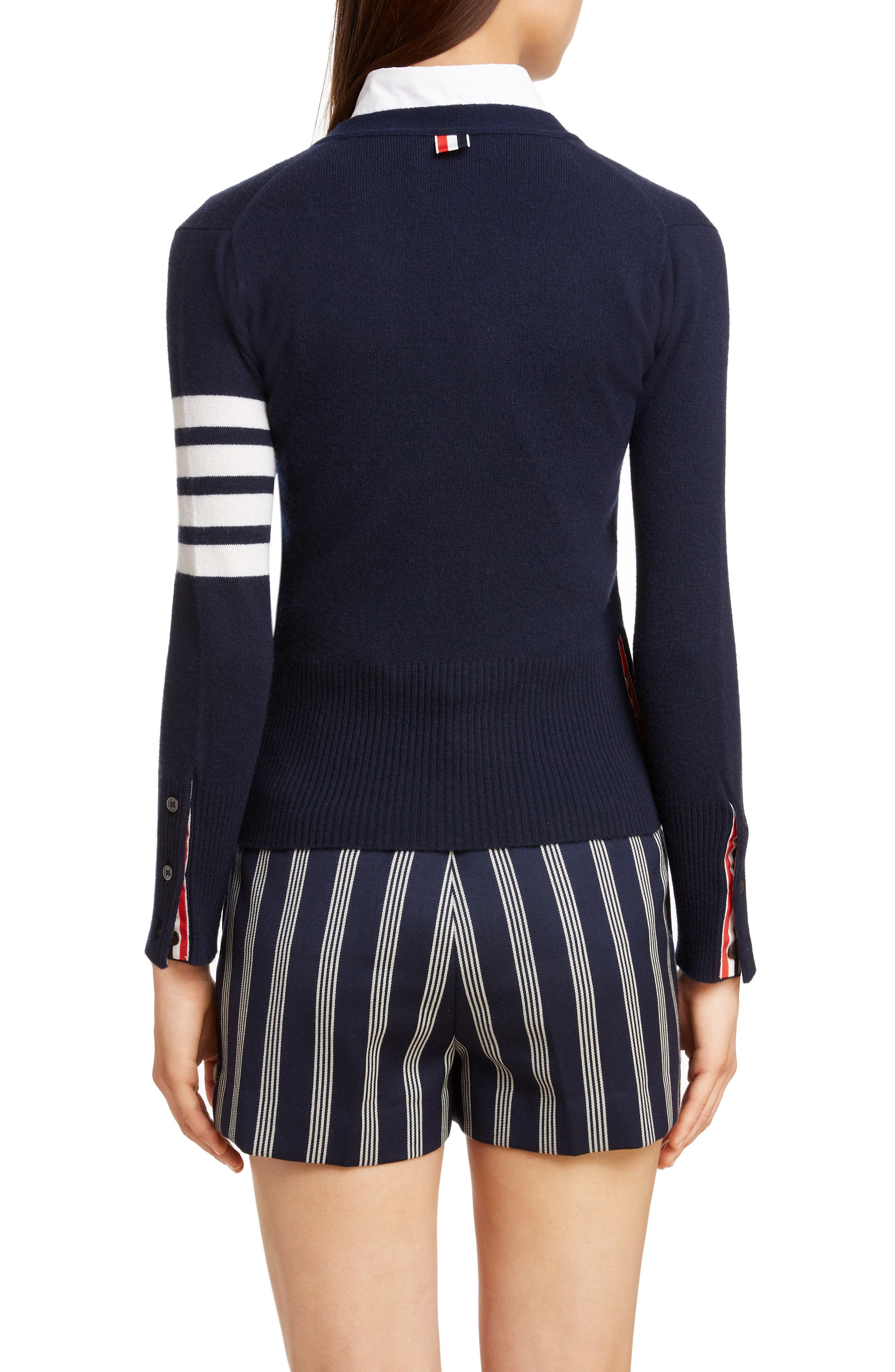 Thom Browne Classic V-Neck Cashmere Cardigan in Navy at Nordstrom - 2