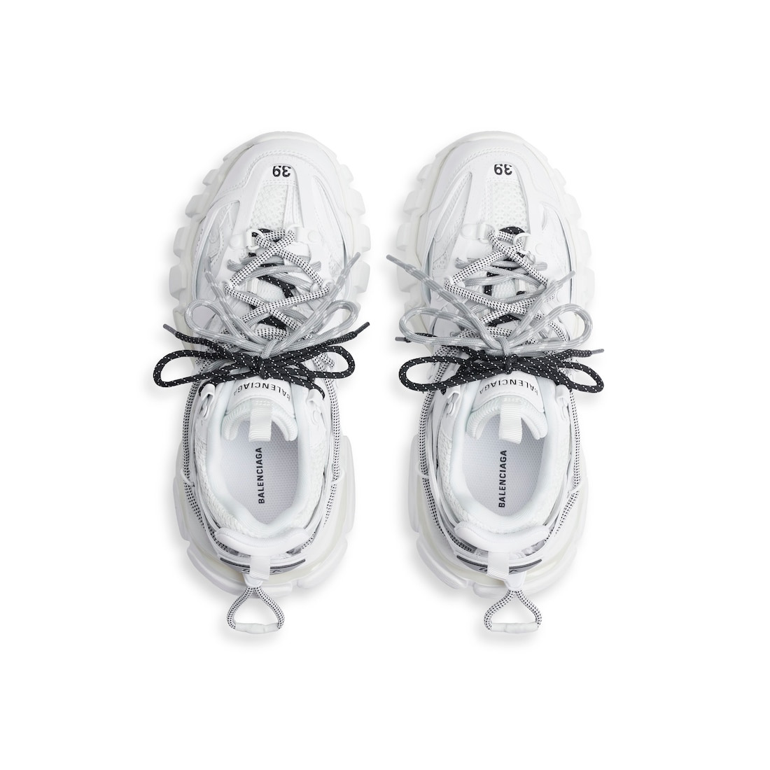 Men's Track Trail Laces Sneaker in White/black/grey - 5