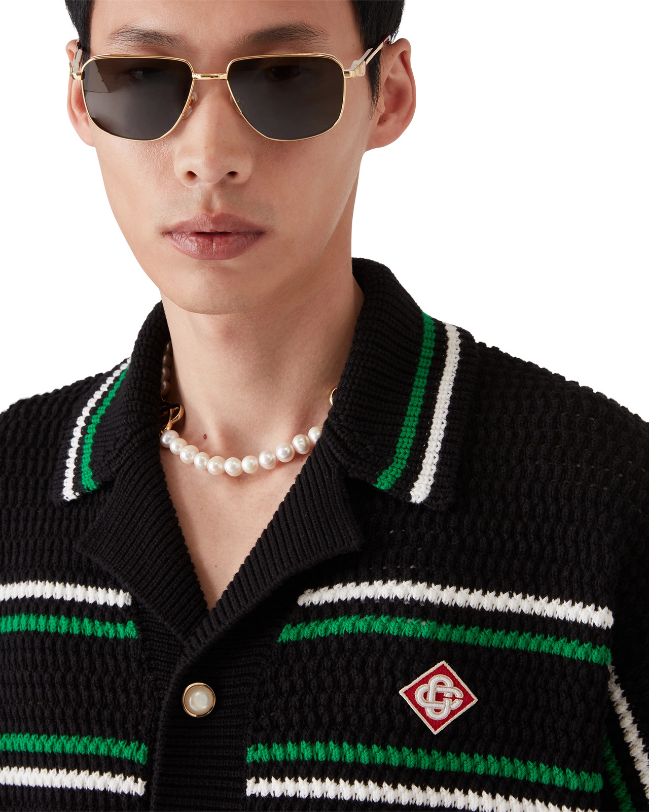 Crochet Tennis Shirt | Casablanca Paris - 5