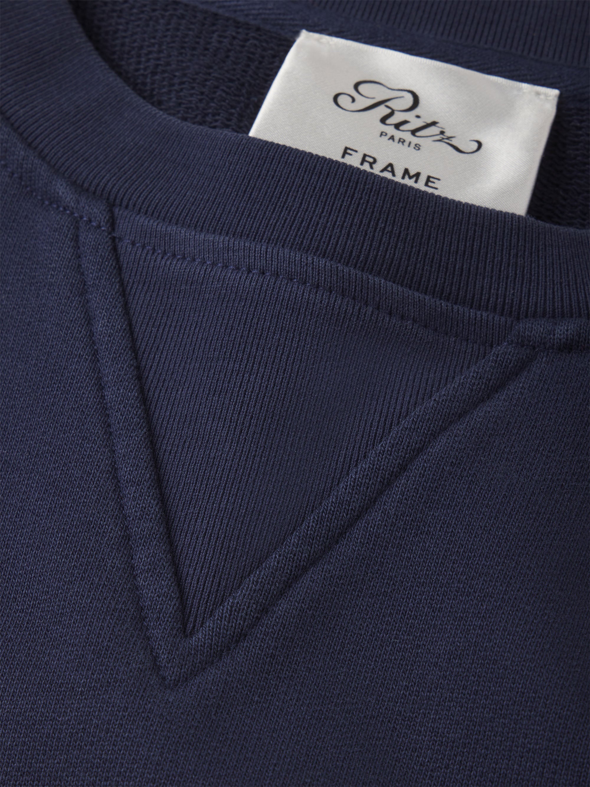 Ritz Unisex Tonal Logo Crewneck in Dark Navy - 6