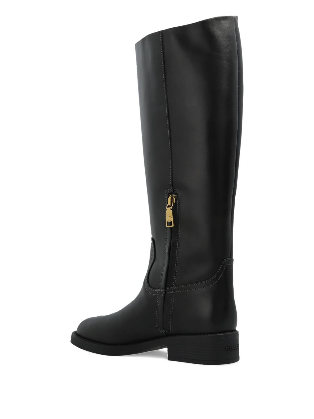 zip leather boots - 4