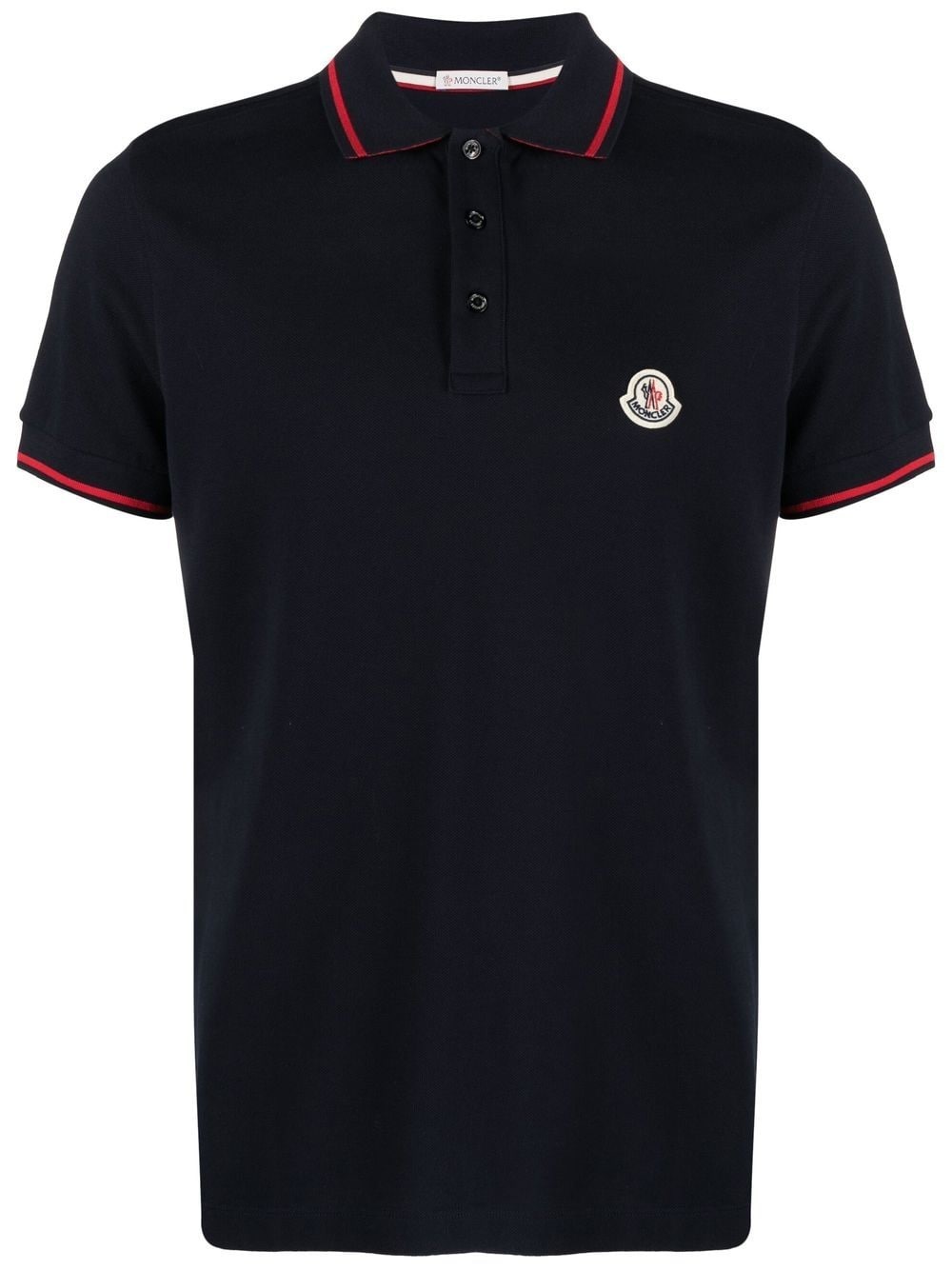 logo-collar short-sleeve polo shirt - 1