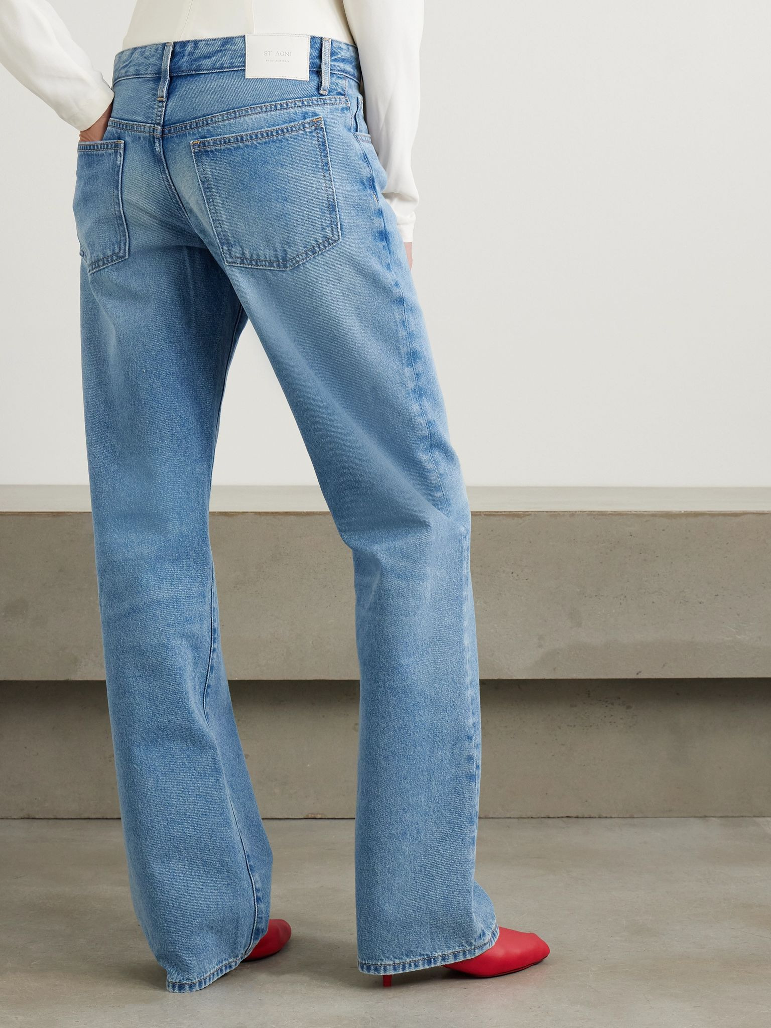 + Outland Denim 90s low-rise straight-leg organic jeans Light denim - 4