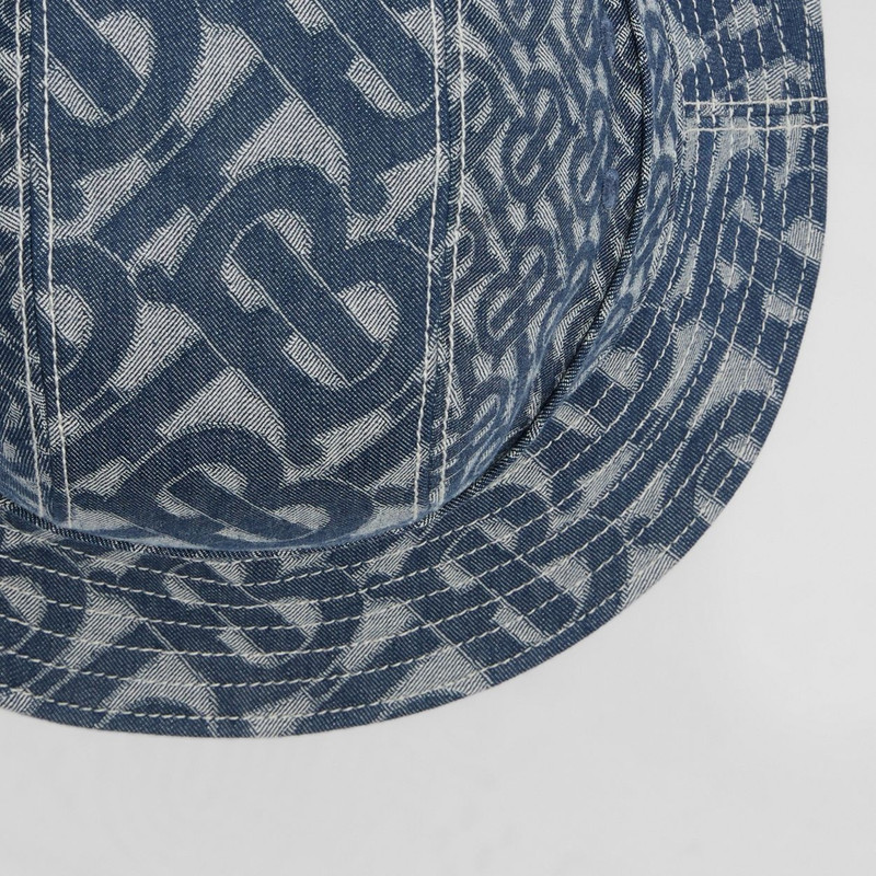Monogram Motif Denim Bucket Hat 7