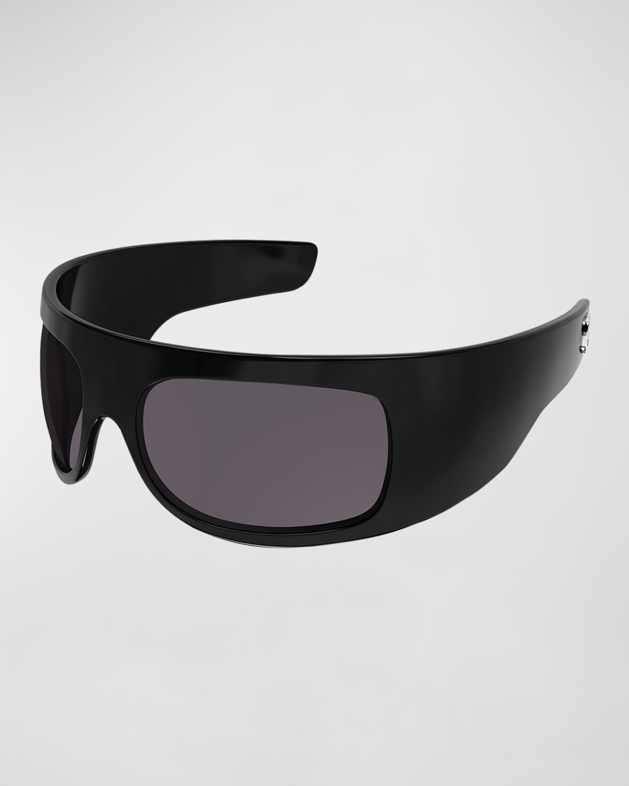 Monochrome Acetate Wrap Sunglasses - 1