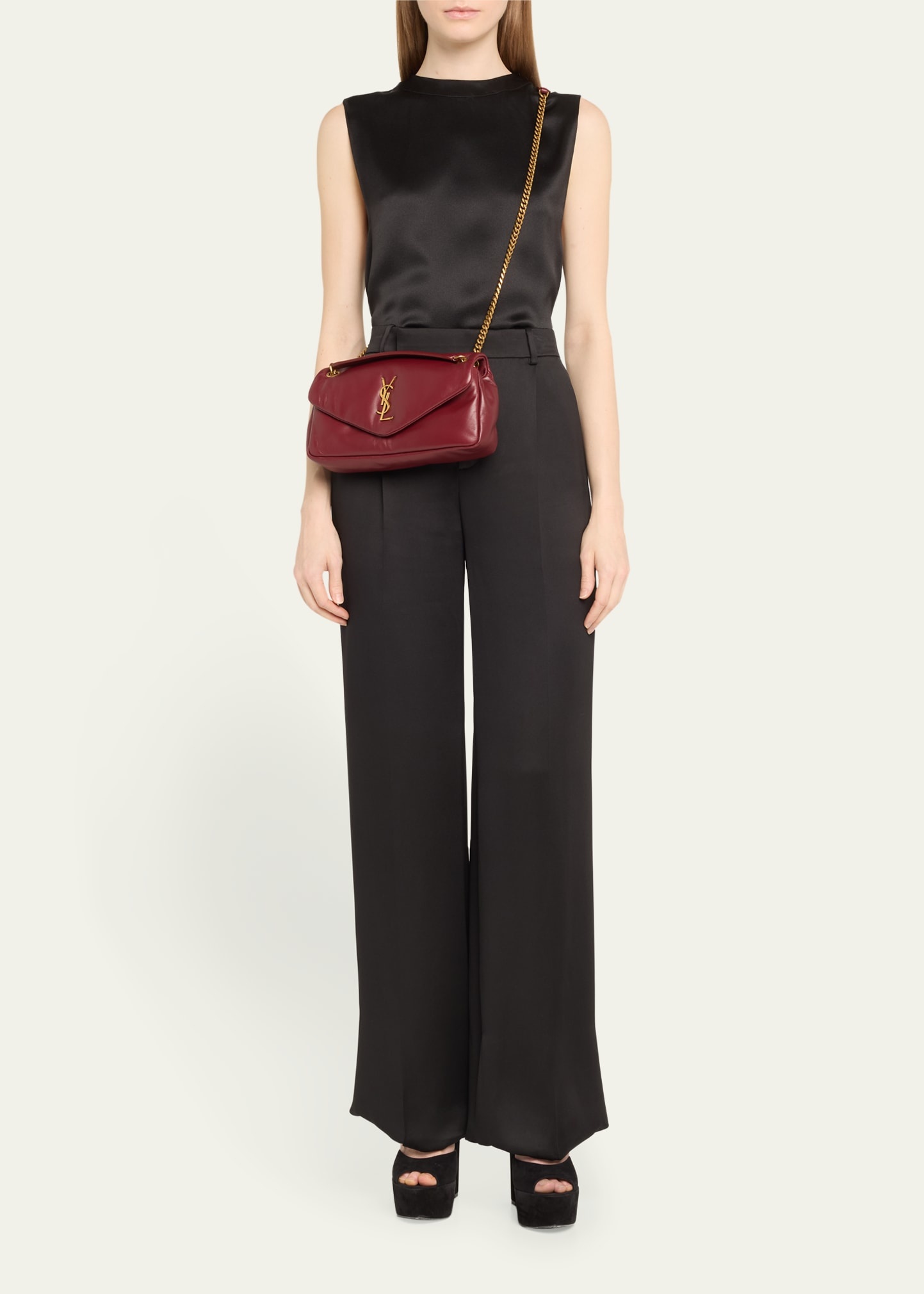 Calypso YSL Leather Chain Shoulder Bag - 5