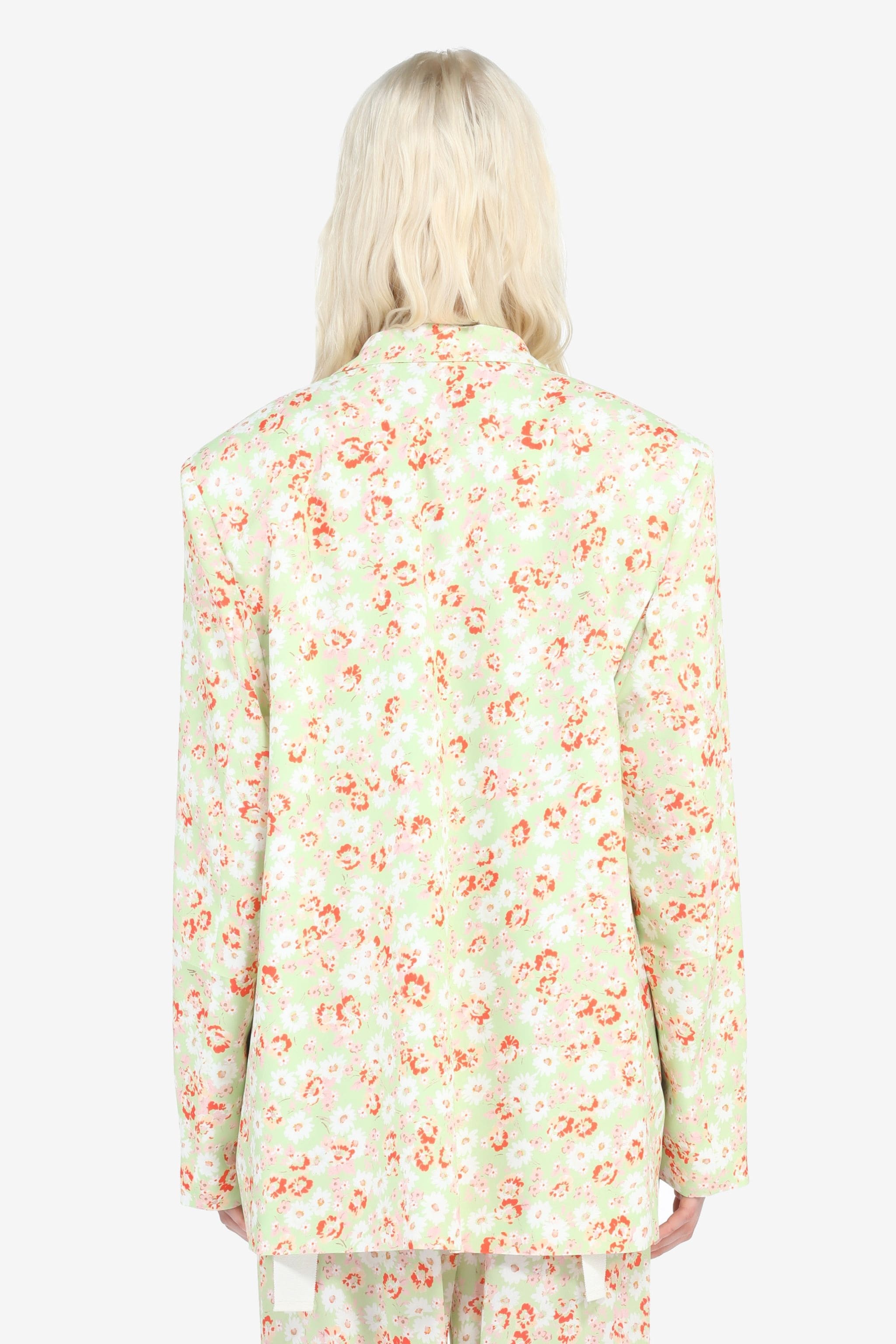 FLORAL-PRINT SINGLE-BREASTED BLAZER - 2