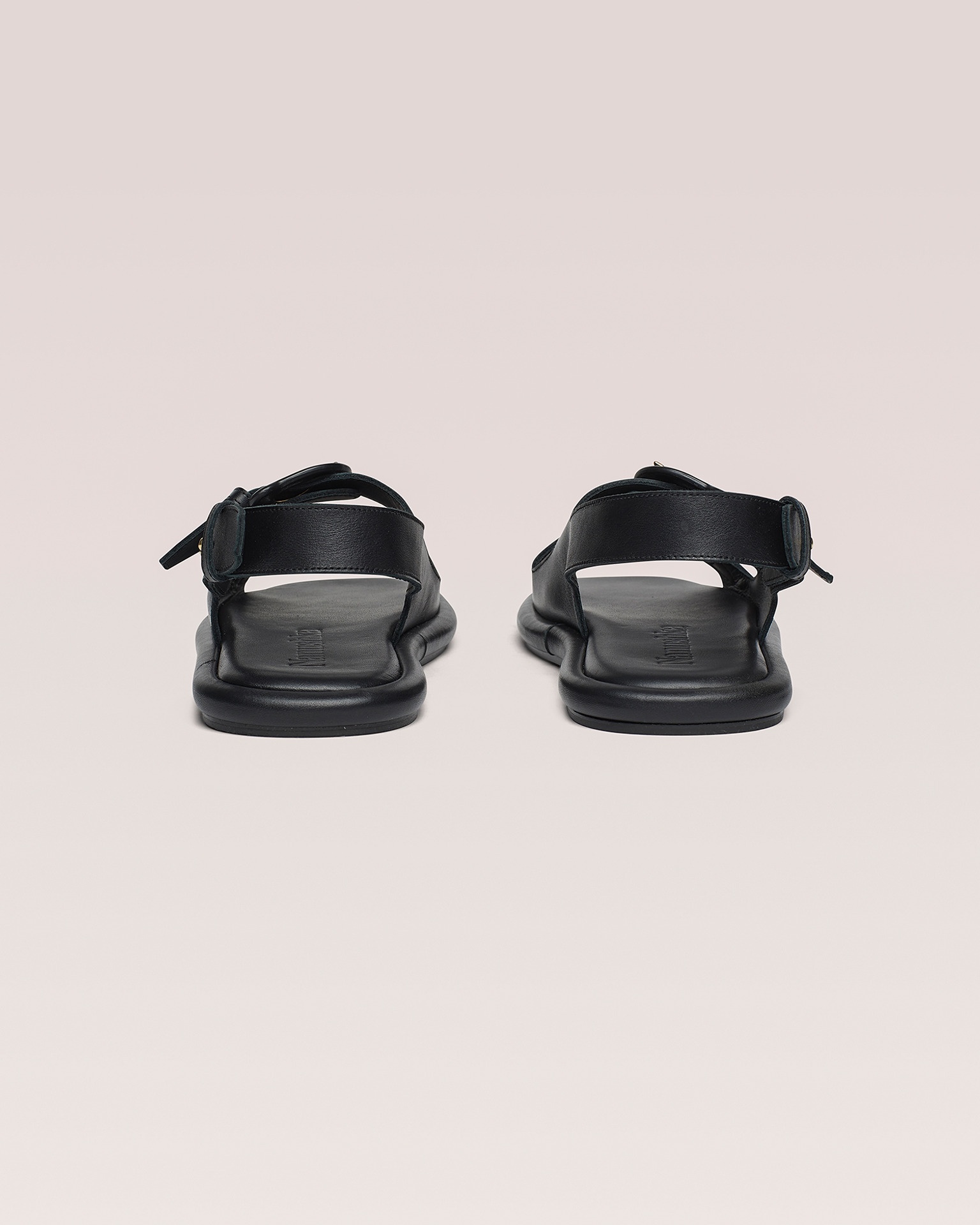 EKEMMA - Leather slingback sandals - Black - 4