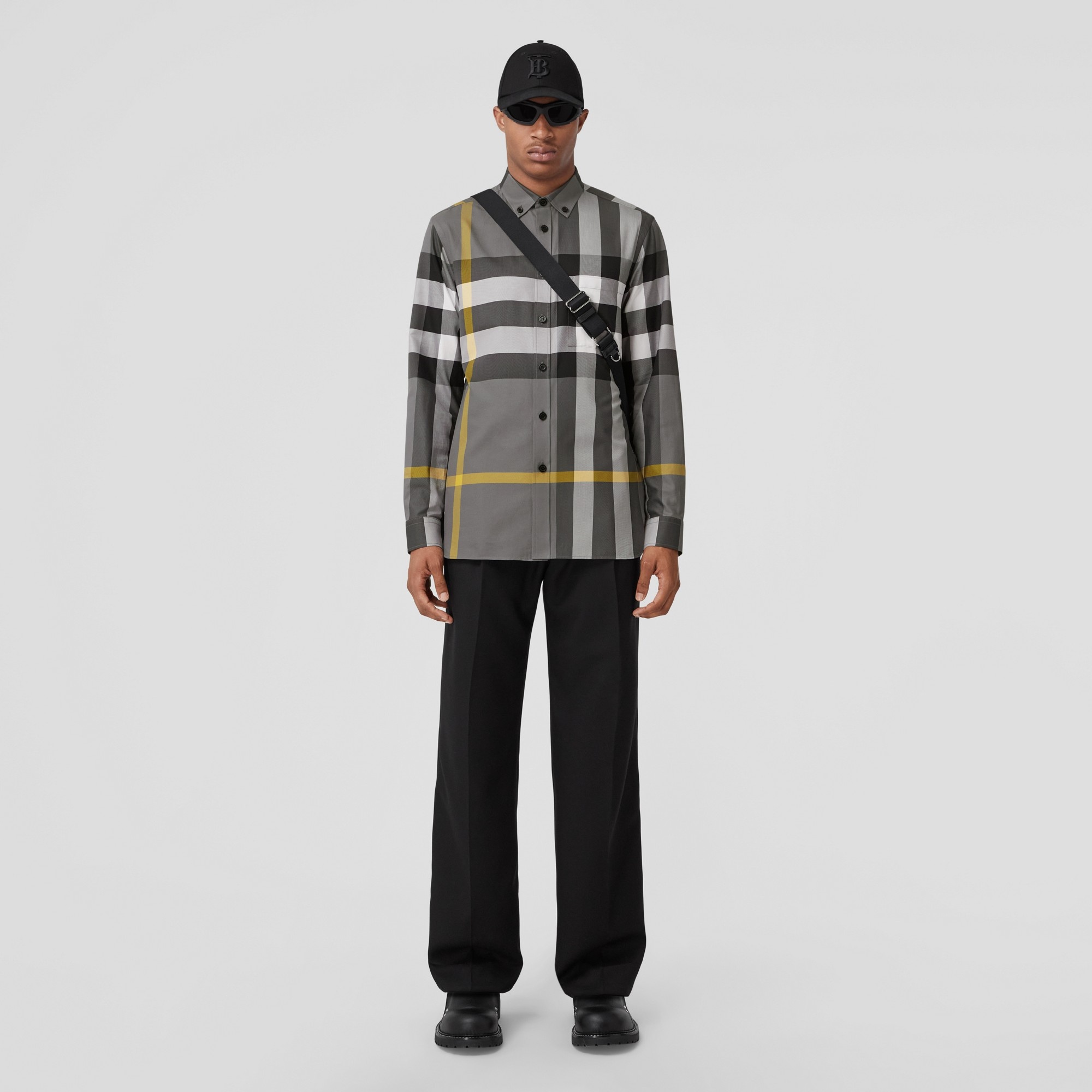 Check Stretch Cotton Poplin Shirt - 2