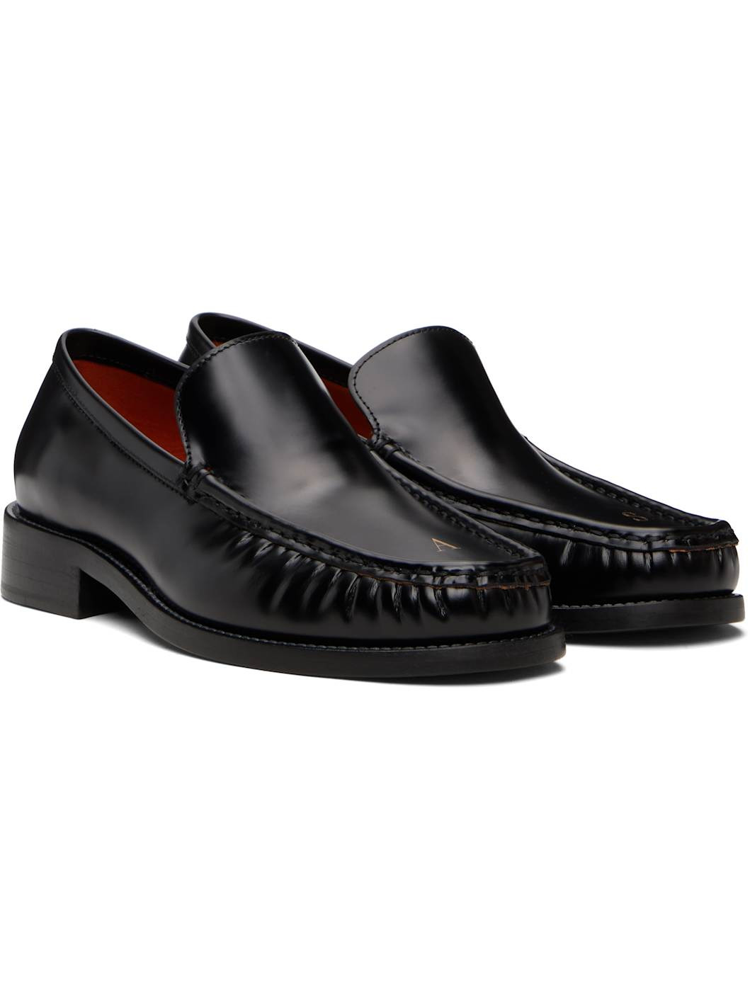 Black Leather Loafers - 4