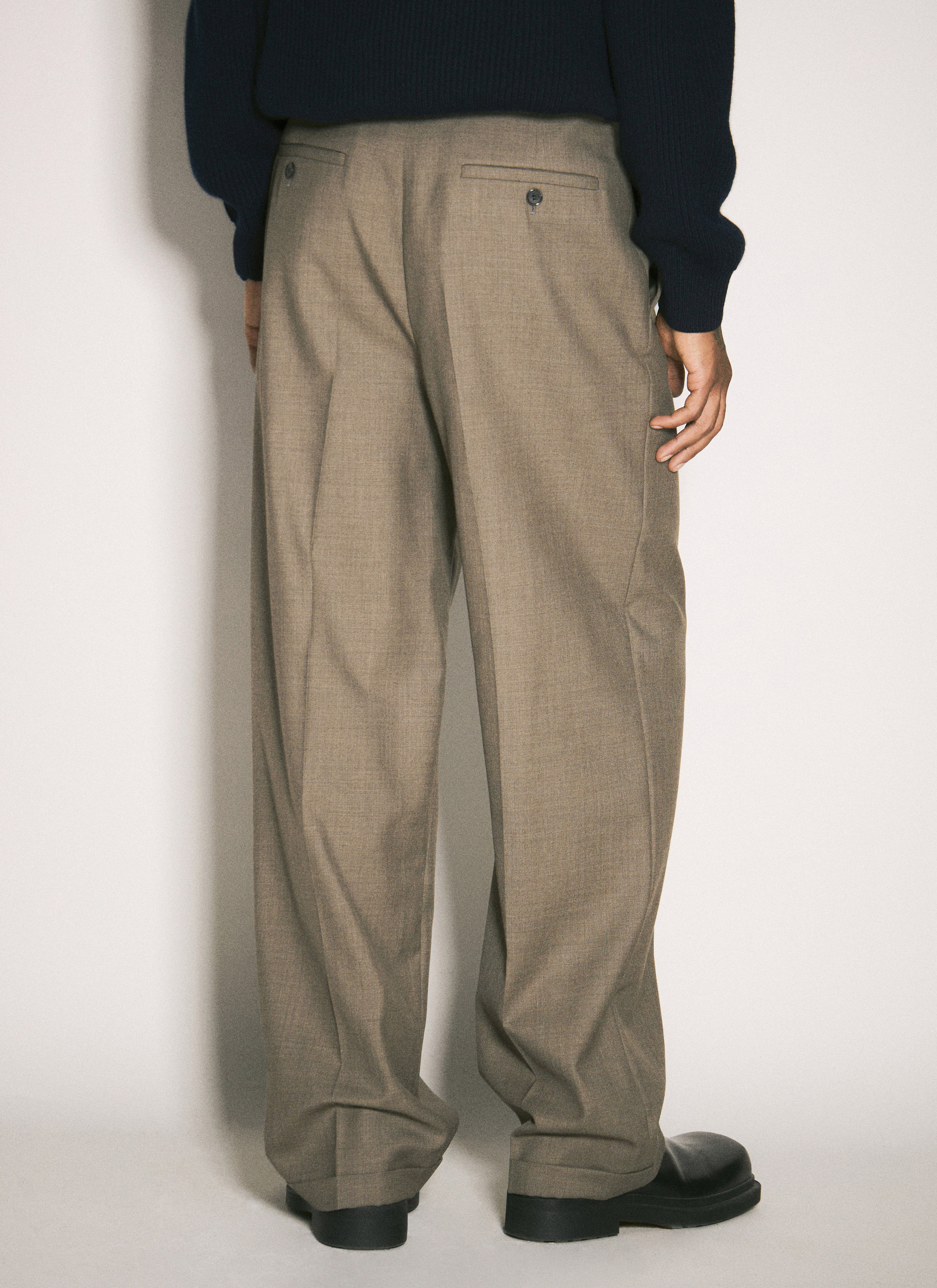 Saint Laurent Men Wool Tailored Pants - 2