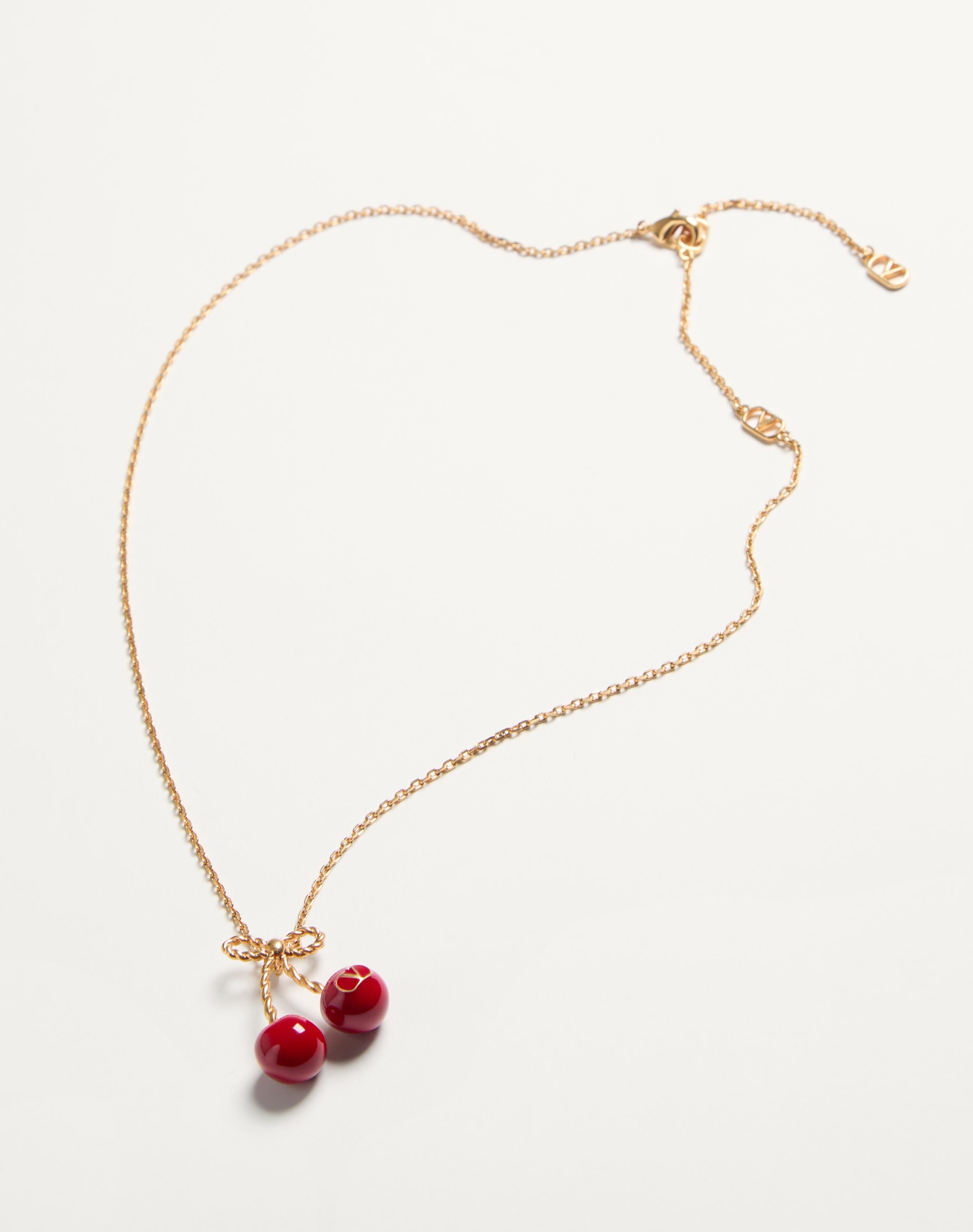 CHEZ VALENTINO METAL AND ENAMEL NECKLACE - 3