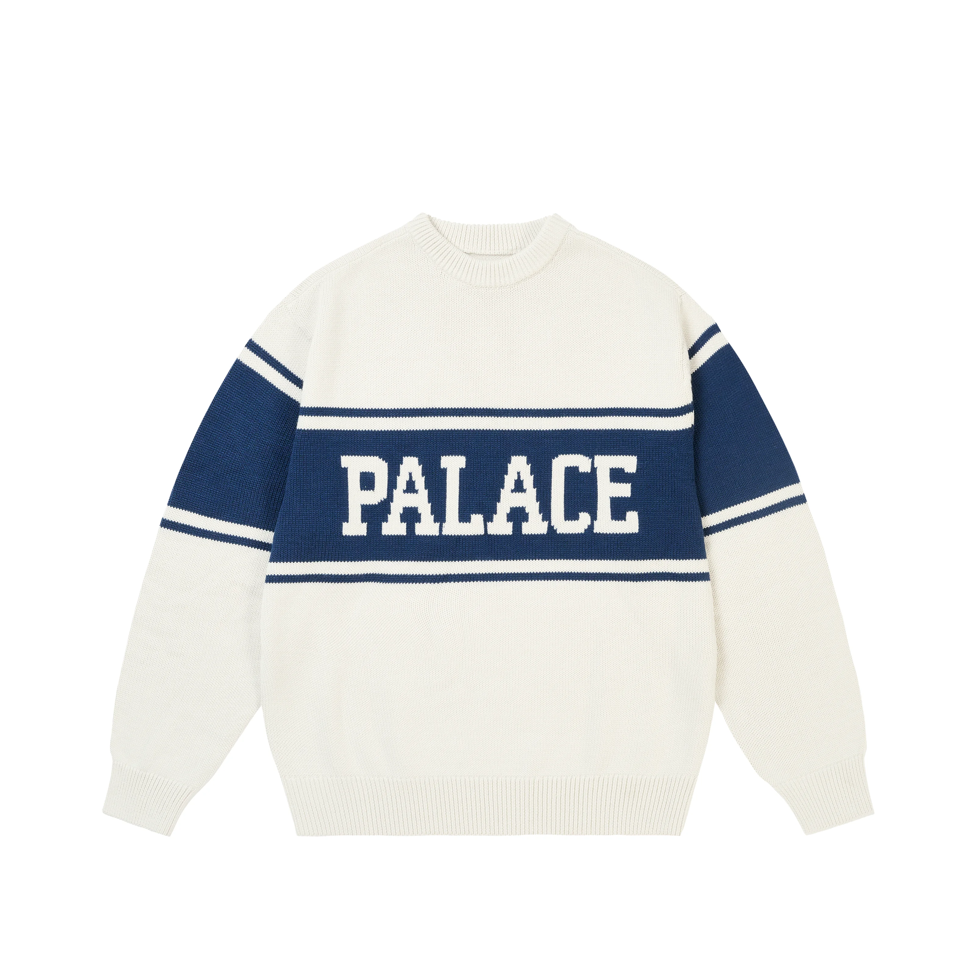 COLLEGE STRIPE KNIT WHITE - 1