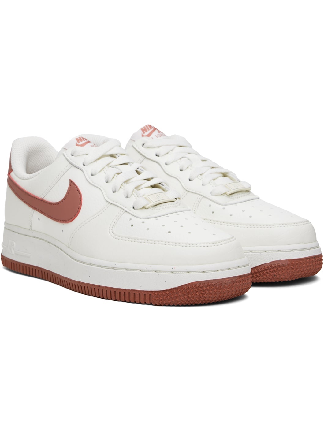 White & Pink Air Force 1 '07 Sneakers - 4
