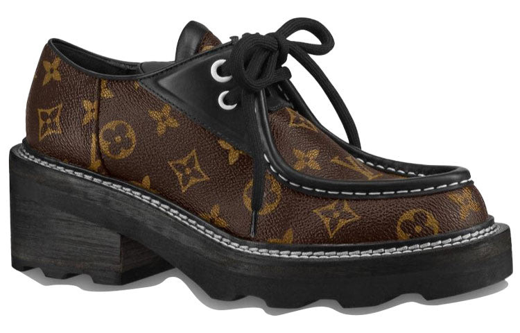 (WMNS) LOUIS VUITTON Beaubourg Platform Derby Shoes 'Brown' 1A5SS0 - 2