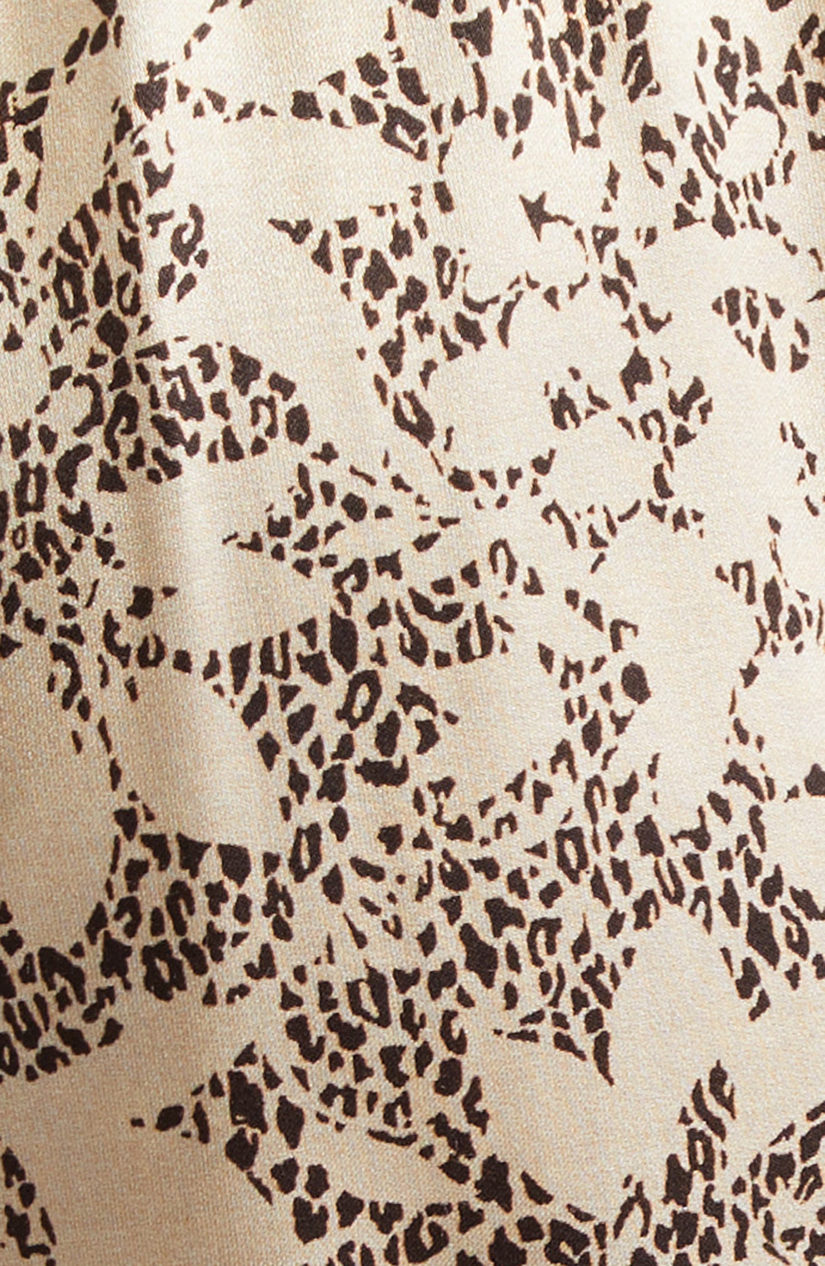 Golden Goose Floral Print Silk Blend Pajama Pants in Safari/Black at Nordstrom - 7