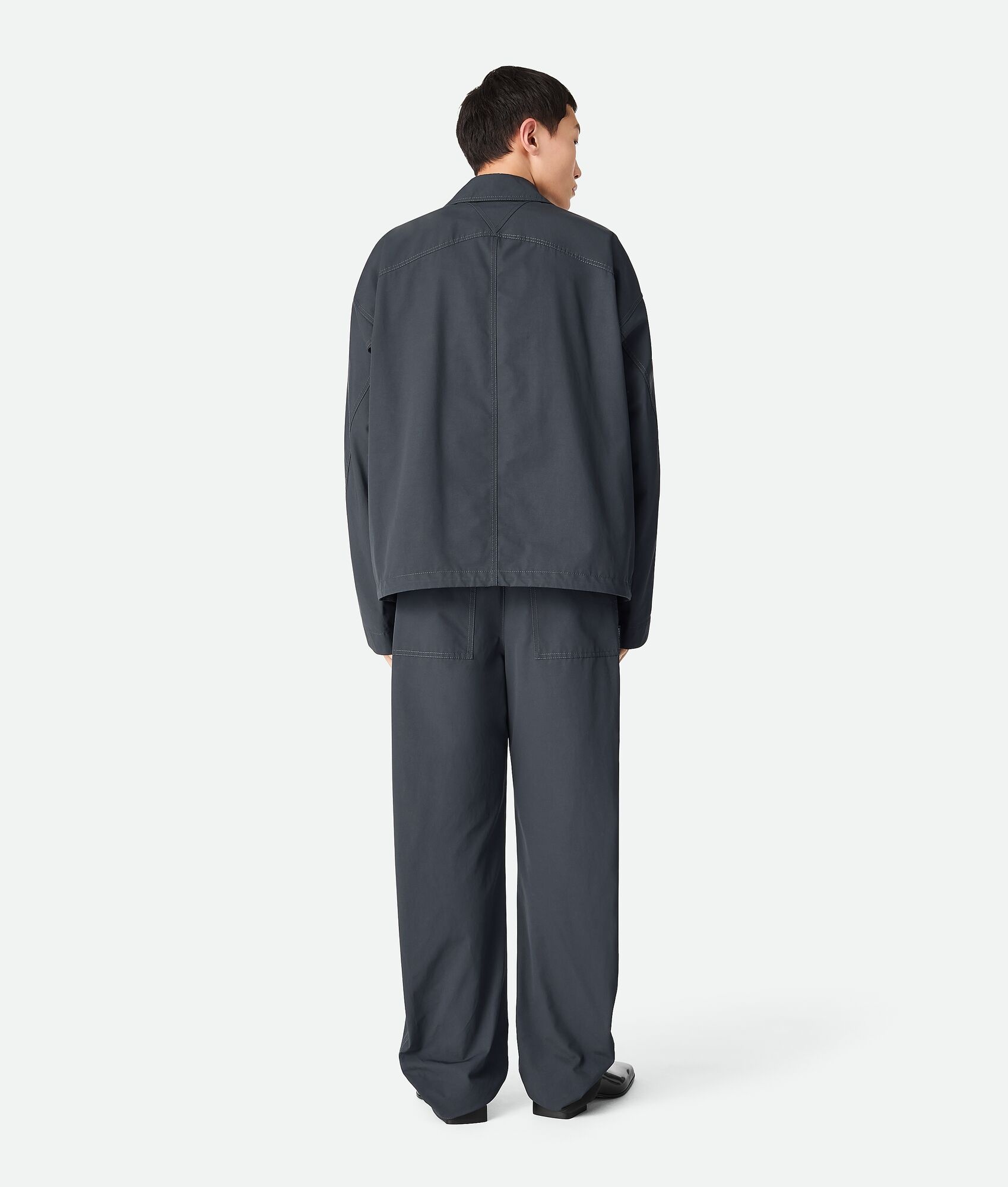 Resinated Cotton Trousers - 3