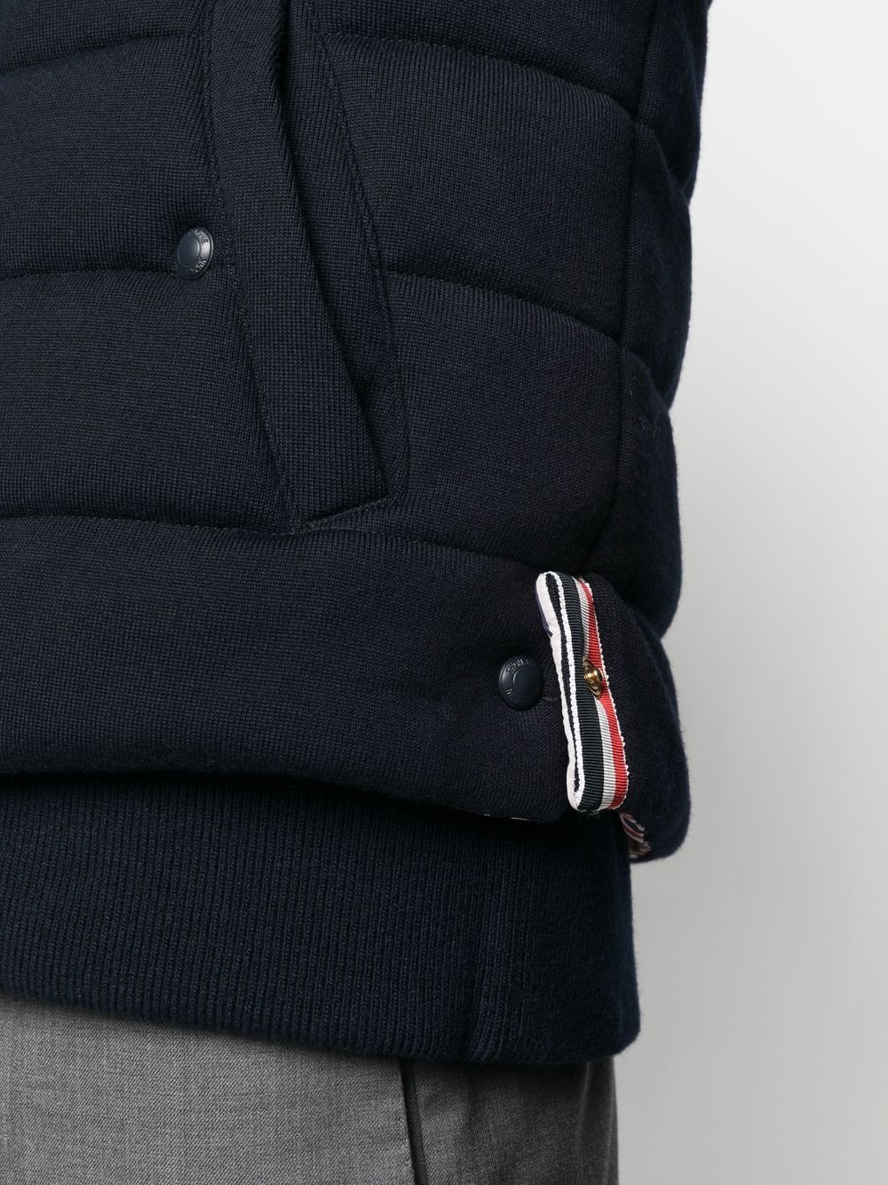 stripe-detail padded jacket - 5