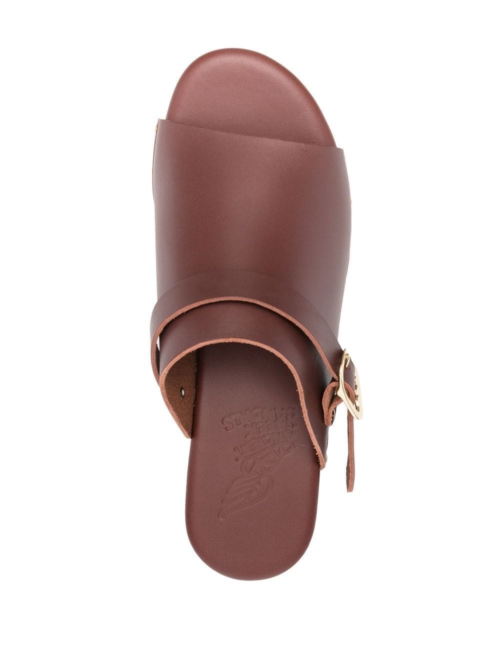 buckled leather clogs - 4
