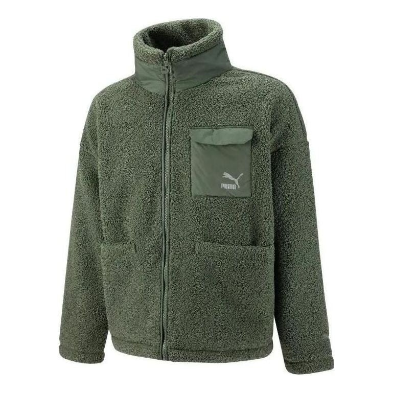 Puma Patch Pocket Sherpa Jacket 'Green' 539570-64 - 1