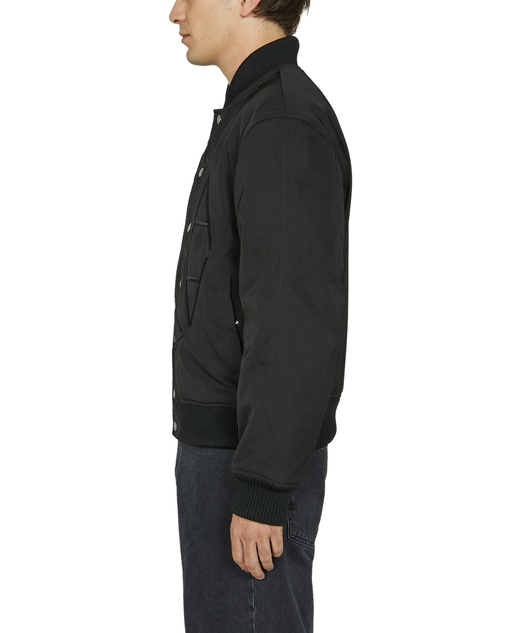 NYLON LOGO VARSITY JACKET - 4