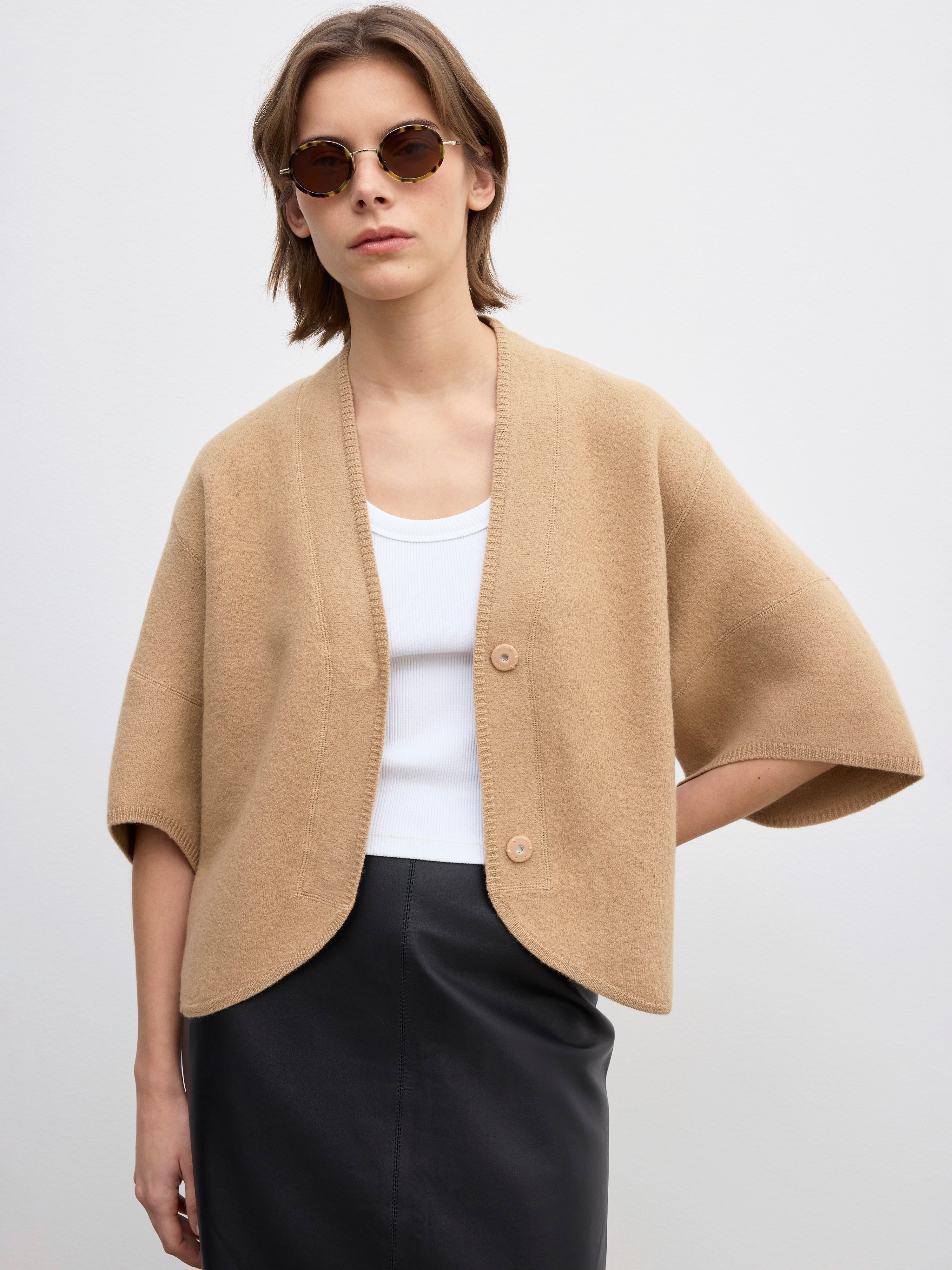 Short wool bea cardigan - 5