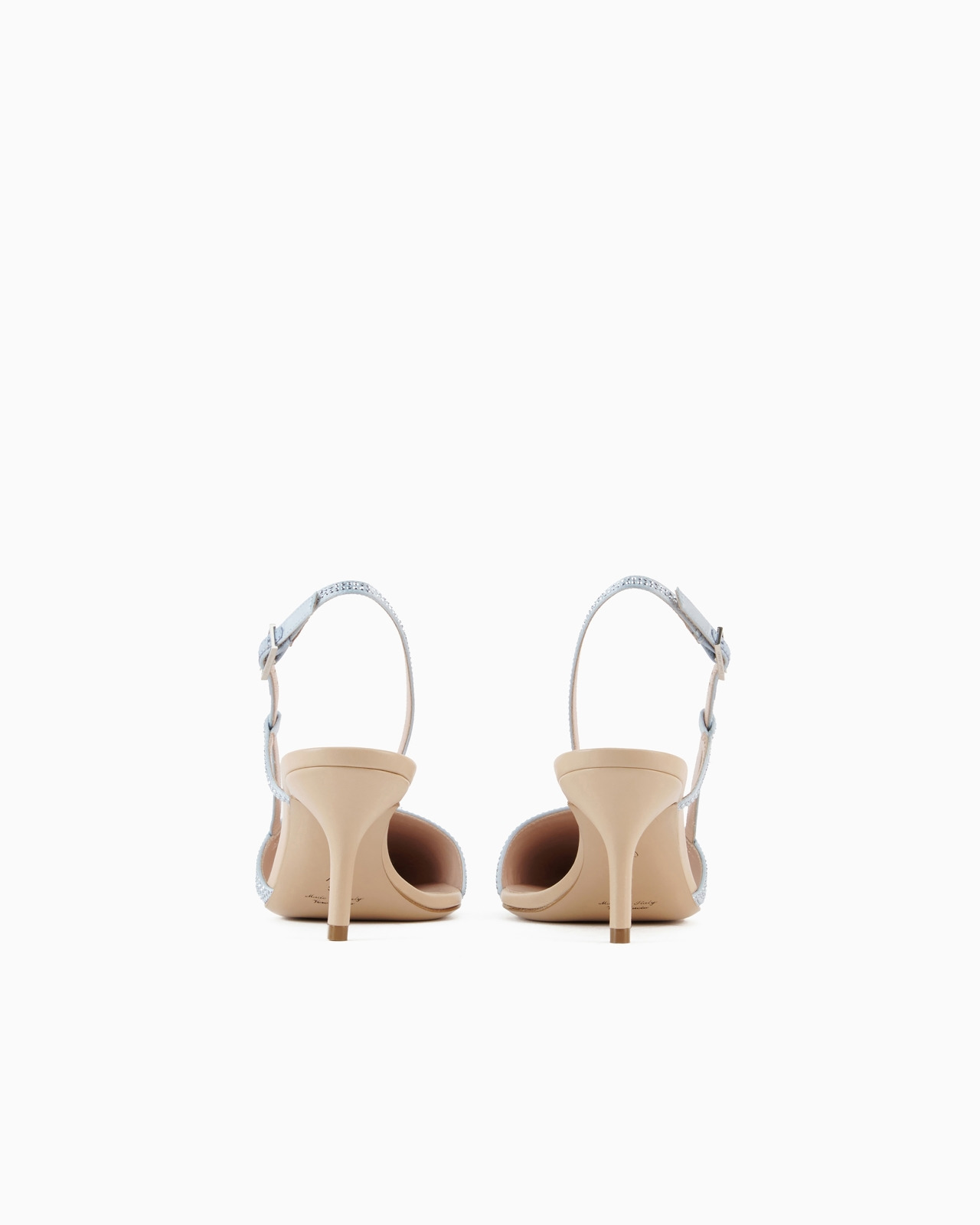 Satin and rhinestone slingbacks - 4