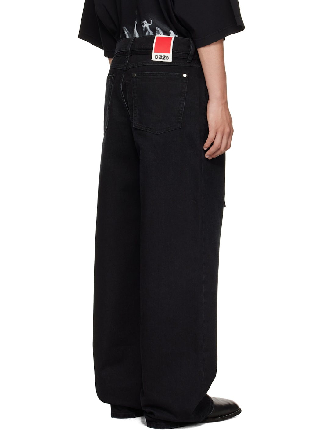 Black "Down To Earth" Wide Leg Jeans - 3